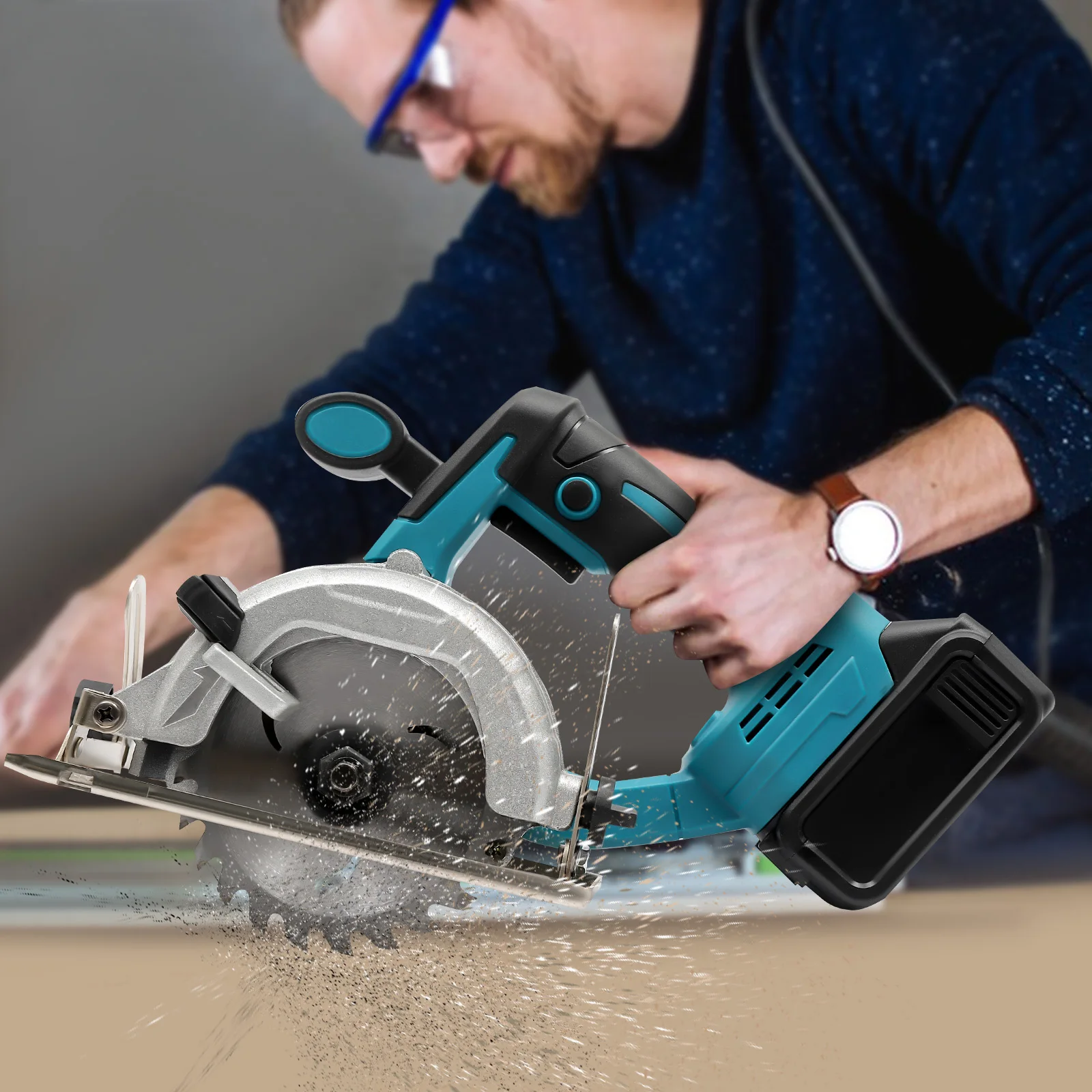 Electronically Rechargeable Cordless Circular Saw Pure Copper Motor 4000rpm 0-45 Cutting Angle Wood Cutting Tools
Electronically Rechargeable Cordless Circular Saw Pure Copper Motor 4000rpm 0-45 Cutting Angle Wood Cutting Tools