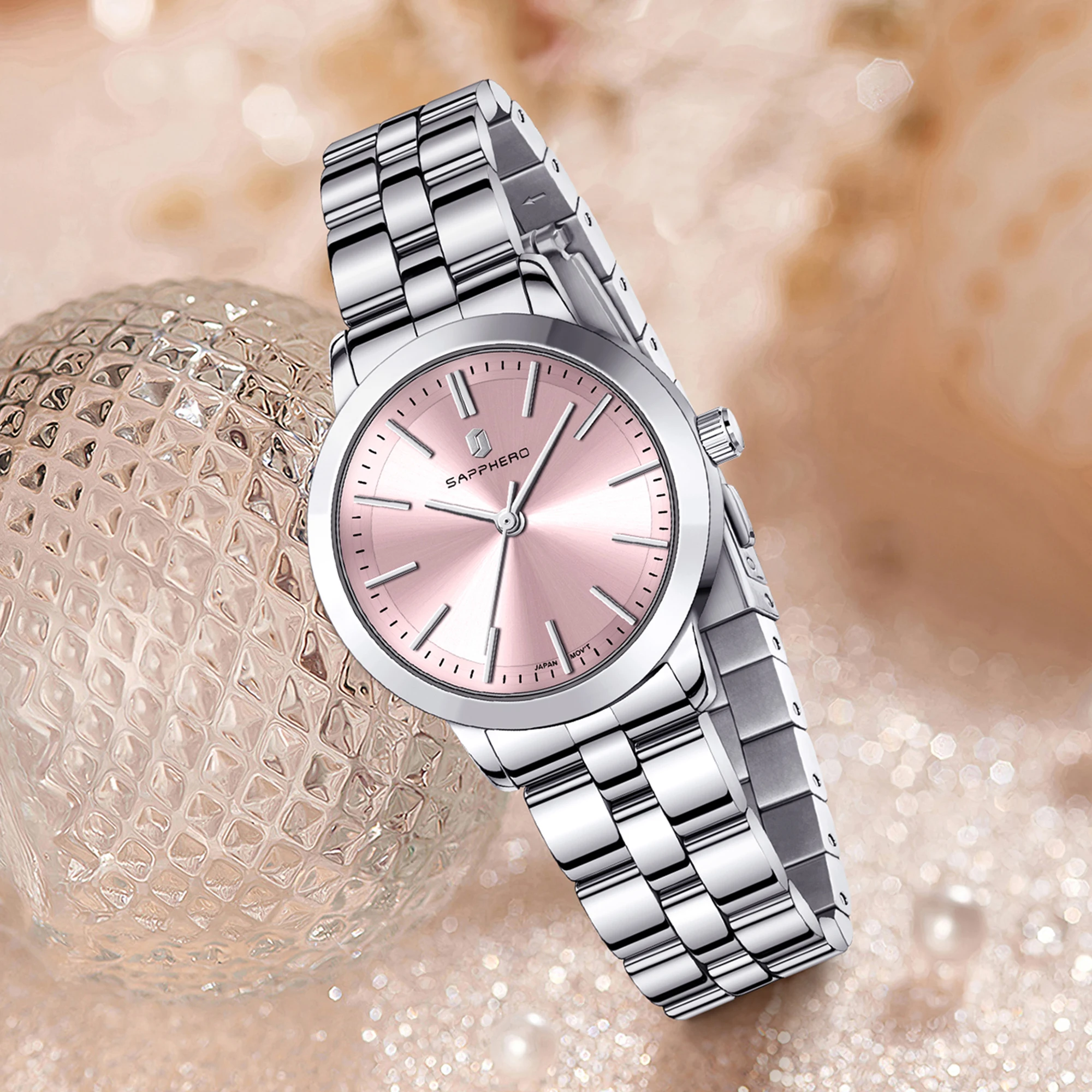 SAPPHERO Elegant Women's Watch Japan movement Waterproof Watch Holiday Gift Watch Sports Wrist Watch Stainless Steel Strap Clock
SAPPHERO Elegant Women's Watch Japan movement Waterproof Watch Holiday Gift Watch Sports Wrist Watch Stainless Steel Strap Clock