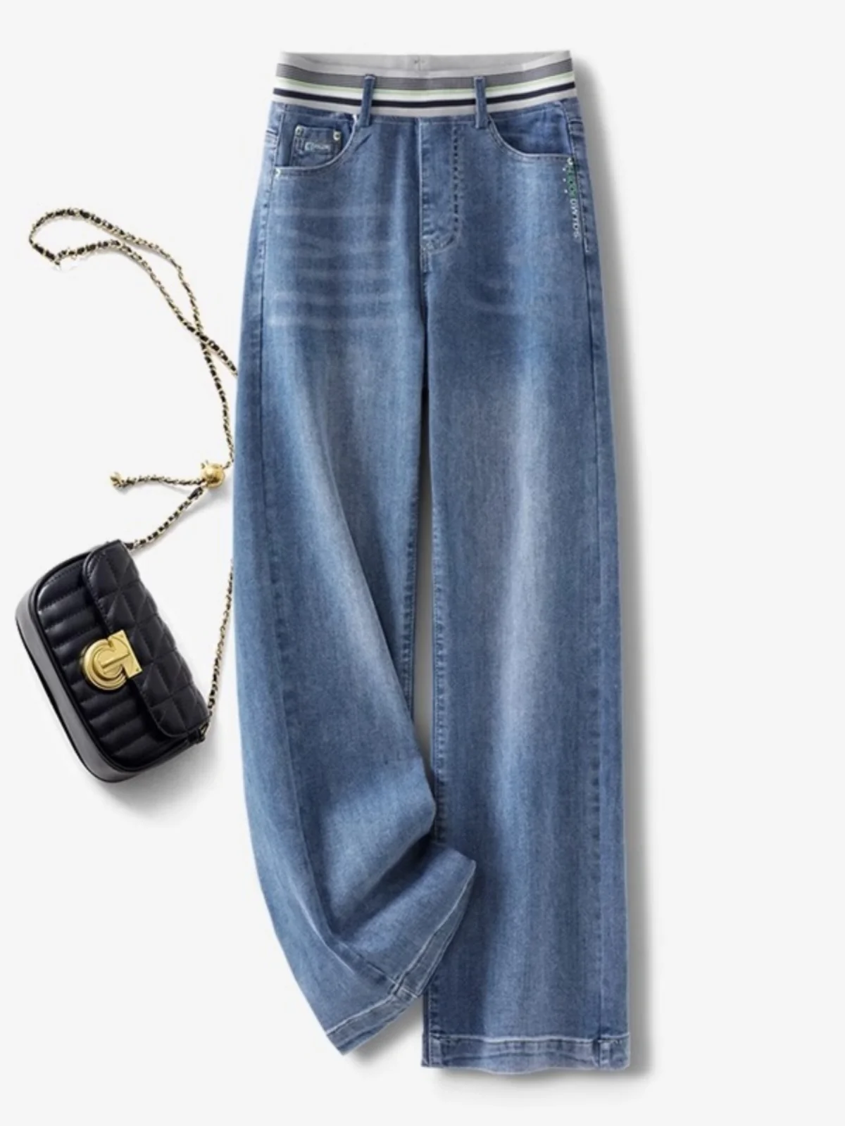 Широкие джинсы с высокой талией, женские облегающие прямые брюки, весна-осень, новые утягивающие брюки больших размеров, повседневные джинсовые брюки
Широкие джинсы с высокой талией, женские облегающие прямые брюки, весна-осень, новые утягивающие брюки больших размеров, повседневные джинсовые брюки