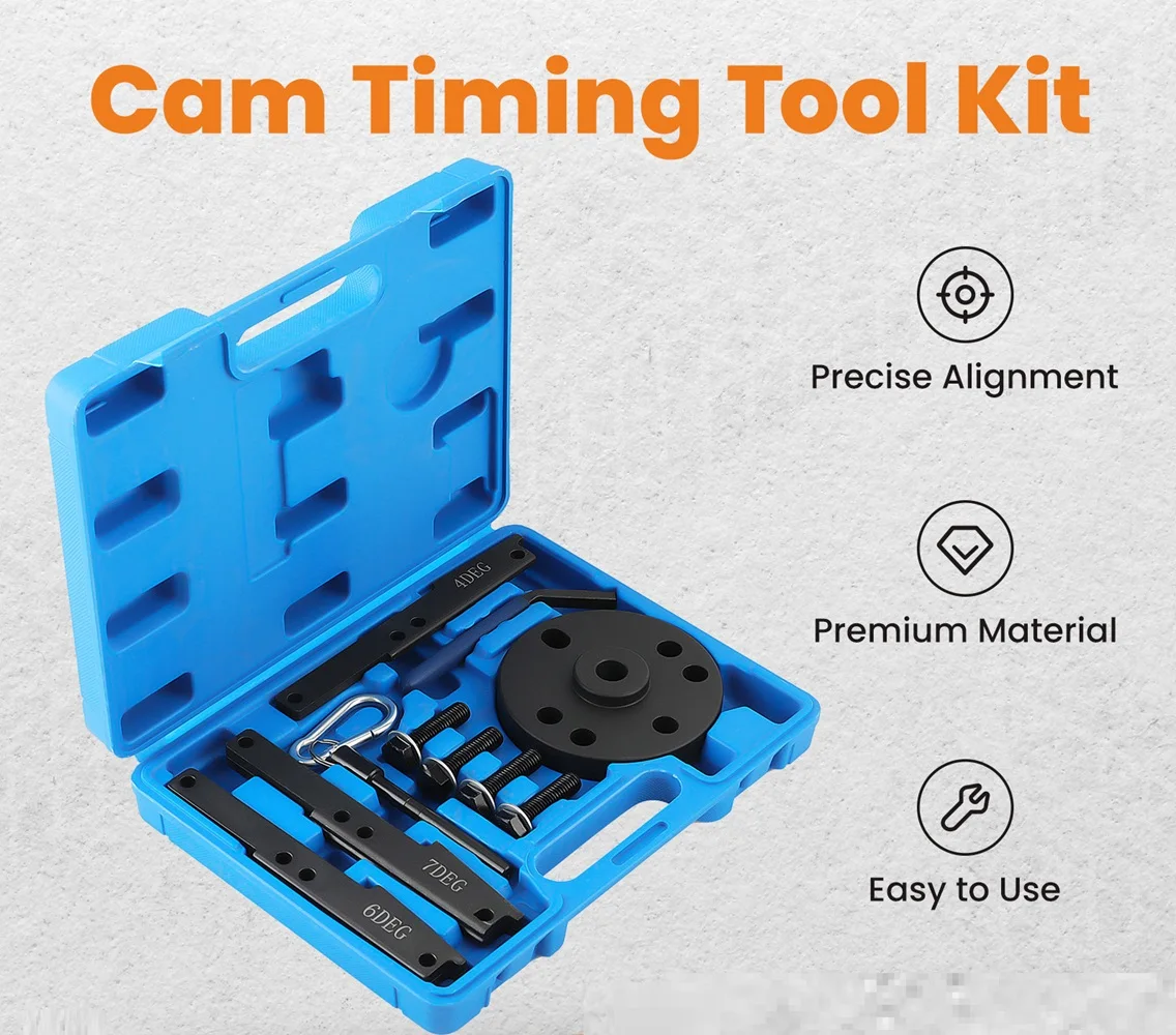 3163020 3163069 Cam Timing Tool Kit Engine Brake Adjustment Tool with 4/5/6/7 Degree Wedge For Cummins ISX QSX X15 Replace
3163020 3163069 Cam Timing Tool Kit Engine Brake Adjustment Tool with 4/5/6/7 Degree Wedge For Cummins ISX QSX X15 Replace
