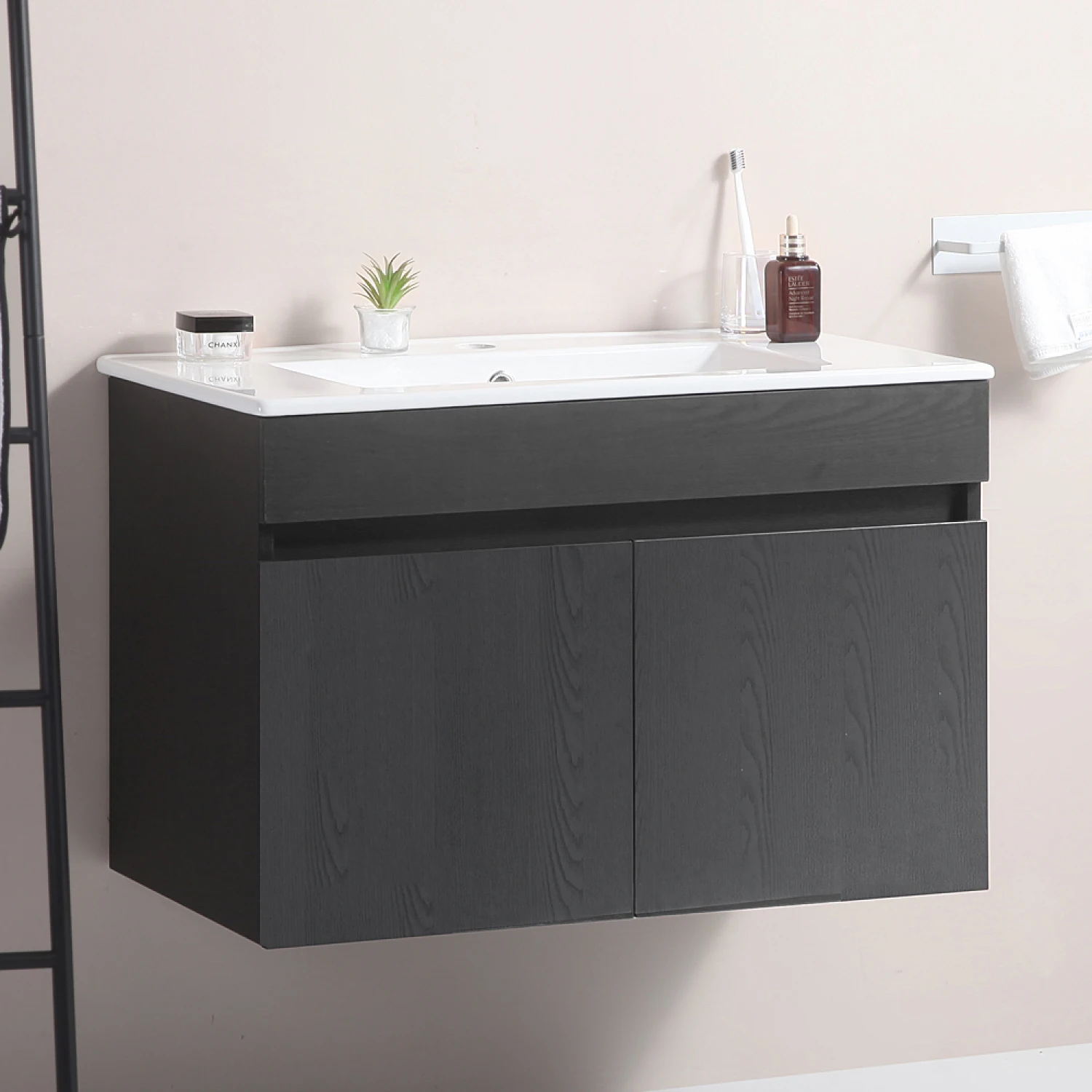 30 Inch Wall Mounted Bathroom Vanity with White Ceramic Basin,Two Soft Close Cabinet Doors, Solid Wood,Excluding faucets,black
30 Inch Wall Mounted Bathroom Vanity with White Ceramic Basin,Two Soft Close Cabinet Doors, Solid Wood,Excluding faucets,black