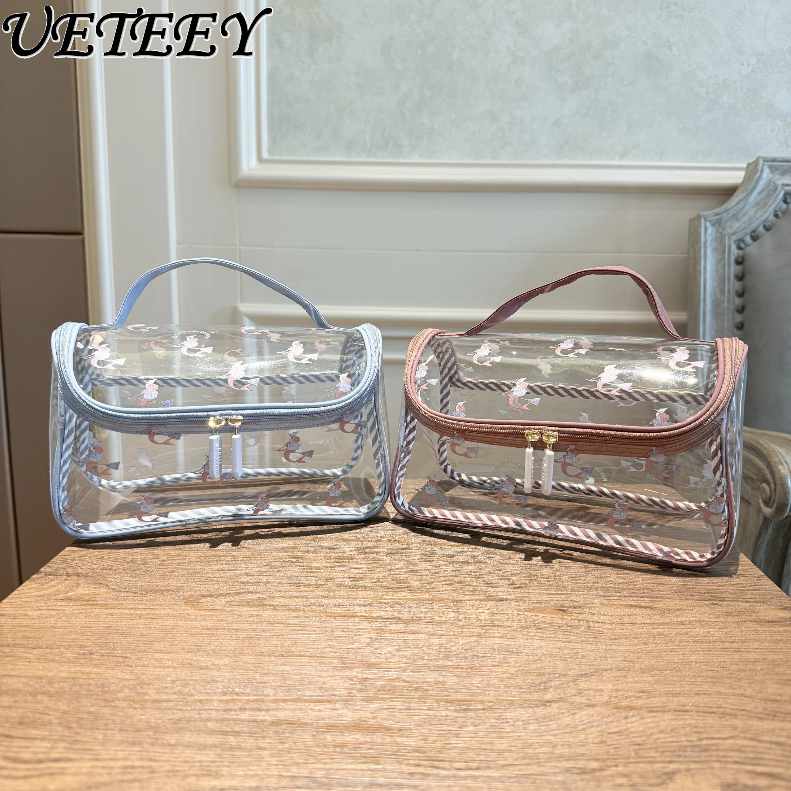 Niche Cute Cartoon Print Lightweight Large Capacity Cosmetic Bag Toilet Bags Transparent Waterproof Portable Travel Storage Bag
Niche Cute Cartoon Print Lightweight Large Capacity Cosmetic Bag Toilet Bags Transparent Waterproof Portable Travel Storage Bag