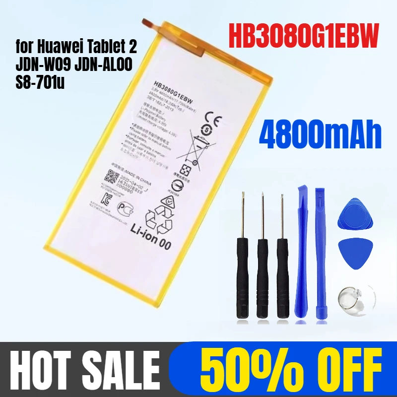 4800 мАч HB3080G1EBW для Huawei Tablet 2 JDN-W09 JDN-AL00 S8-701u Аккумуляторы для мобильных телефонов
4800 мАч HB3080G1EBW для Huawei Tablet 2 JDN-W09 JDN-AL00 S8-701u Аккумуляторы для мобильных телефонов