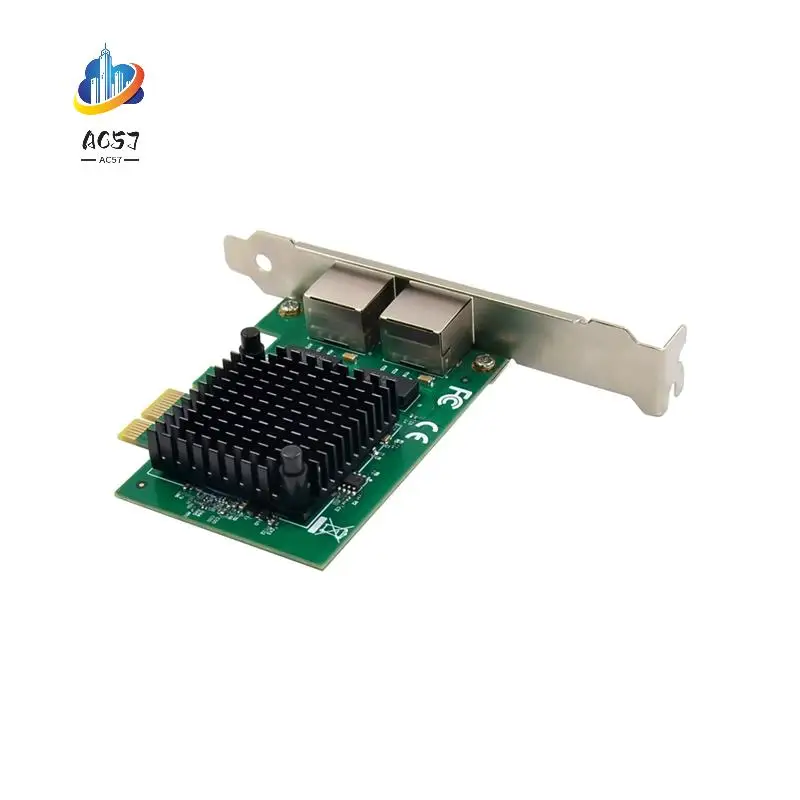 AC57-Dual-Port Gigabit Network Card I225-V Ethernet Controller Network Card Dual-Port 2.5Gbe RJ45 Ports Network Card
AC57-Dual-Port Gigabit Network Card I225-V Ethernet Controller Network Card Dual-Port 2.5Gbe RJ45 Ports Network Card