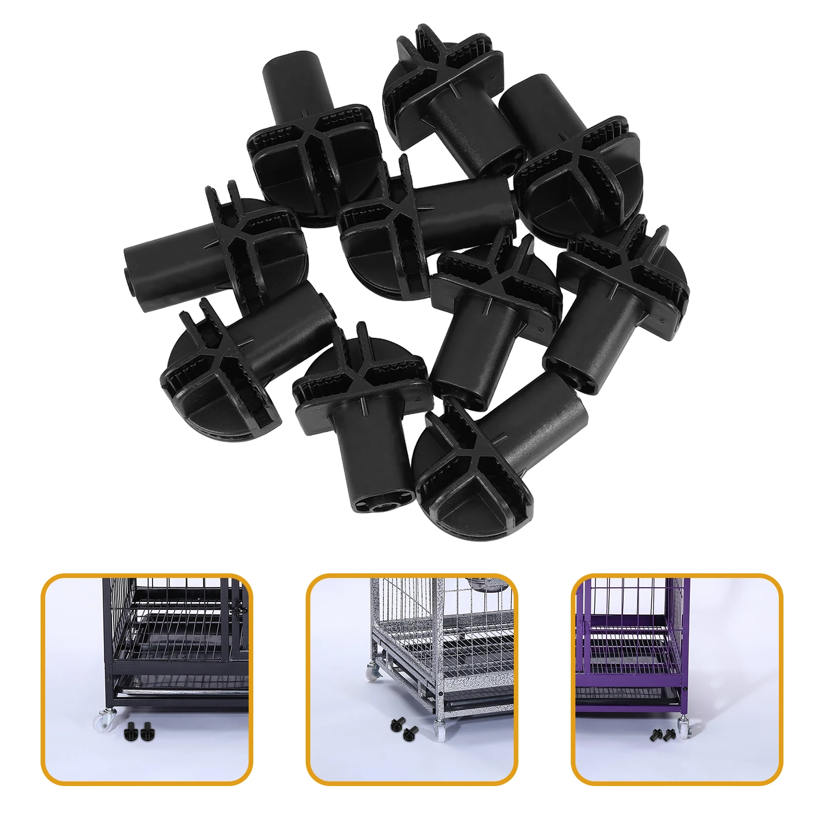10pcs Cat Cage Caster Accessories Sturdy Plastic Connector Wheels Dog Crate Modular Storage Unit Replacement Parts
10pcs Cat Cage Caster Accessories Sturdy Plastic Connector Wheels Dog Crate Modular Storage Unit Replacement Parts