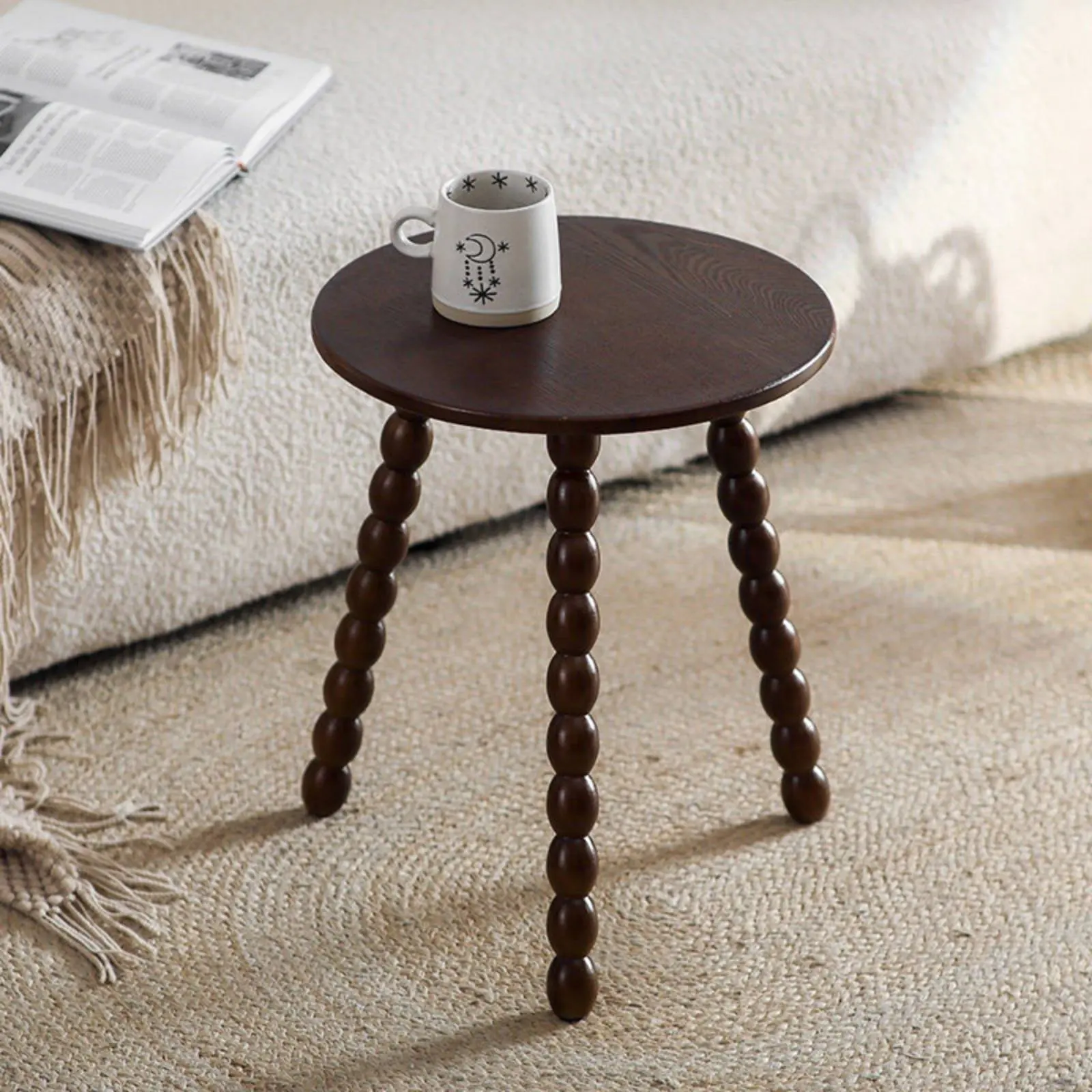 Round Bobbin Leg Table Sturdy & Long-Lasting Bobbin Leg Decorative Table Vintage Design Nightstand Easy to Assemble for Bedroom
Round Bobbin Leg Table Sturdy & Long-Lasting Bobbin Leg Decorative Table Vintage Design Nightstand Easy to Assemble for Bedroom