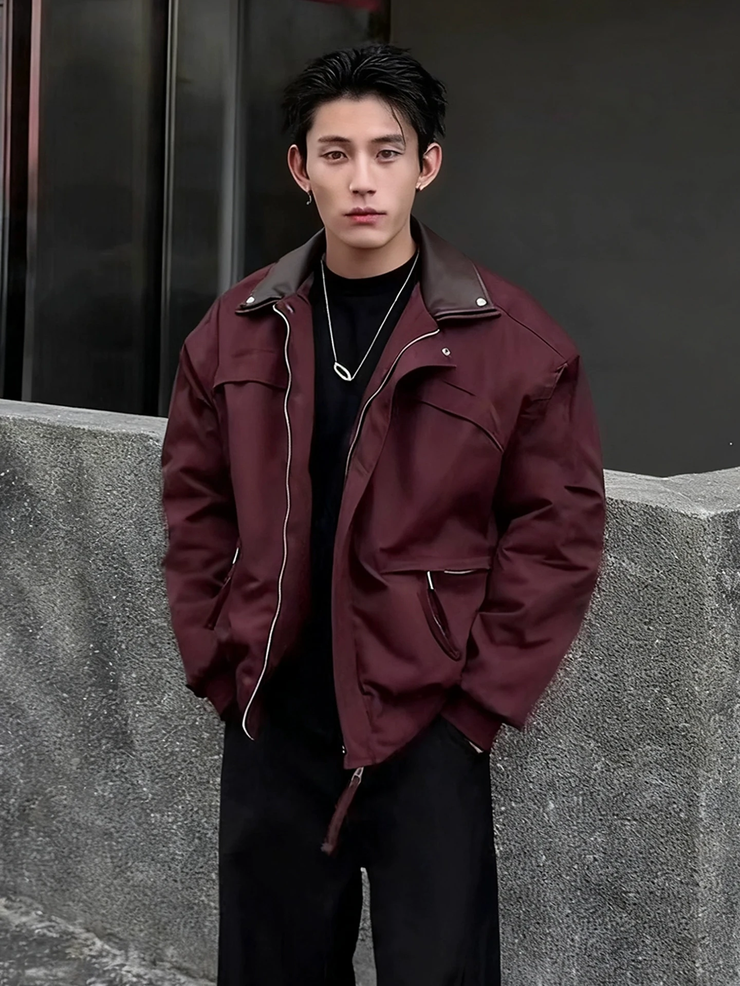 Red Wine Color Collar Cotton Jacket Men's Autumn Winter Thick Warm Workwear Short American Style Couple's Baseball Coat
Red Wine Color Collar Cotton Jacket Men's Autumn Winter Thick Warm Workwear Short American Style Couple's Baseball Coat