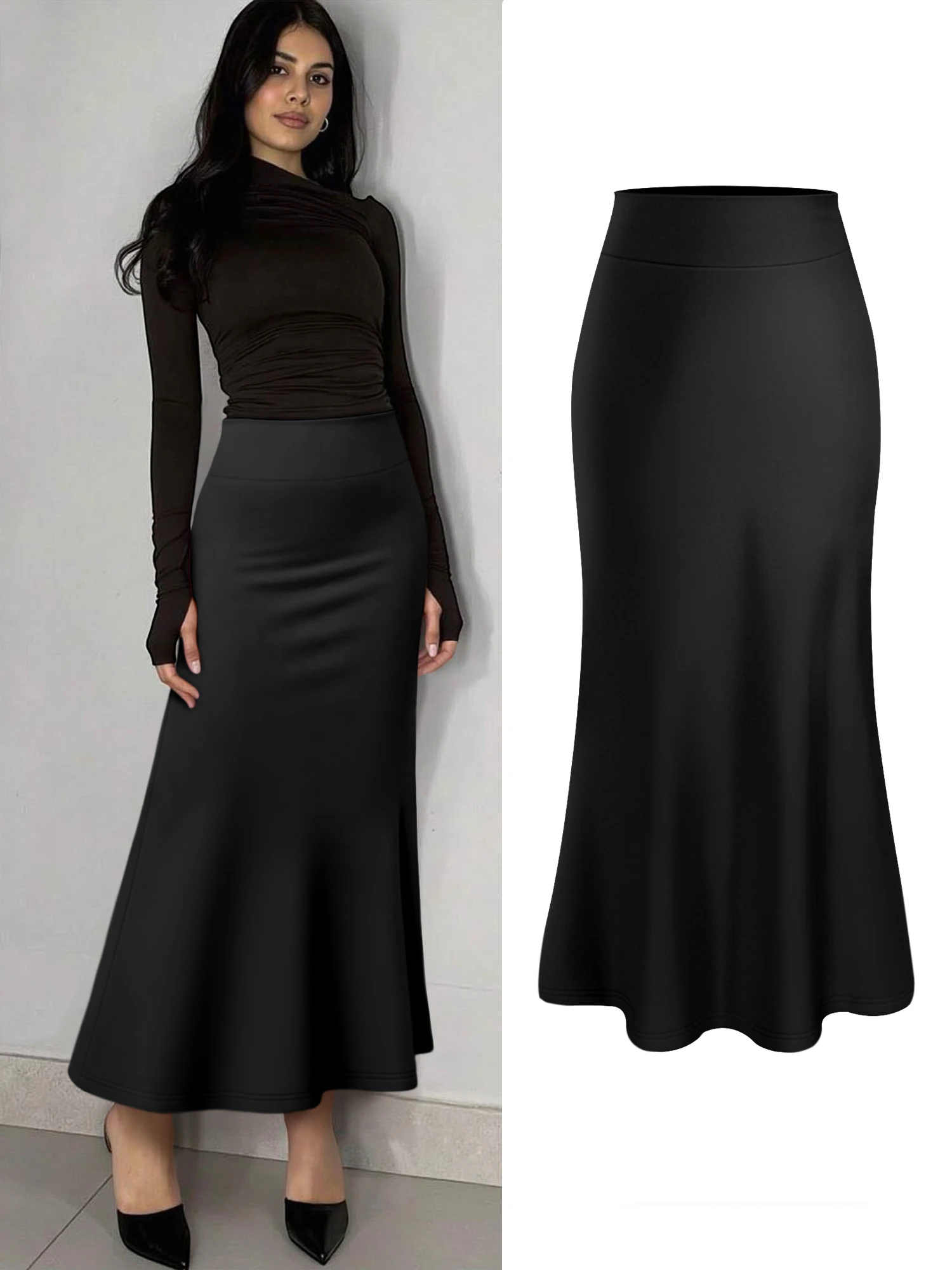 Женская расклешенная макси-юбка с высокой талией, эластичным поясом, однотонная, из мягкой эластичной ткани, длинная, для повседневной носки
Женская расклешенная макси-юбка с высокой талией, эластичным поясом, однотонная, из мягкой эластичной ткани, длинная, для повседневной носки