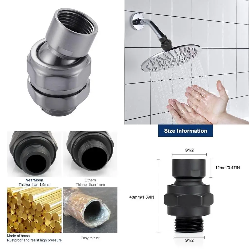Y1UD Adjustable Shower Head Ball Joint Rusts Resistant for Flexible Shower Positioning
Y1UD Adjustable Shower Head Ball Joint Rusts Resistant for Flexible Shower Positioning