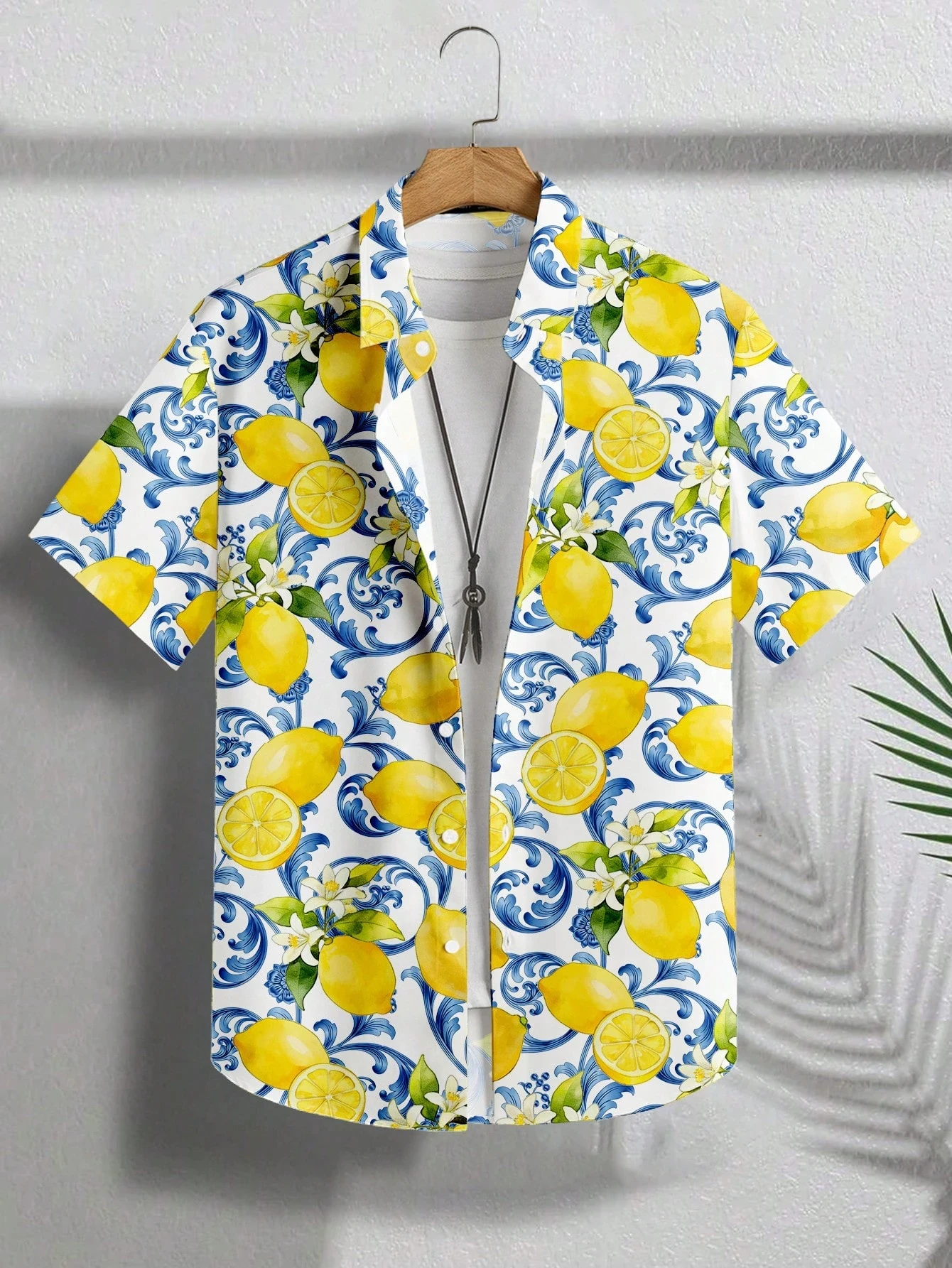 Men Lemon 3D-Printed Short-Sleeve Shirt Tropical Beach Vacation-Style Top Blue White and Yellow Color Scheme Spring/Summer Style
Men Lemon 3D-Printed Short-Sleeve Shirt Tropical Beach Vacation-Style Top Blue White and Yellow Color Scheme Spring/Summer Style