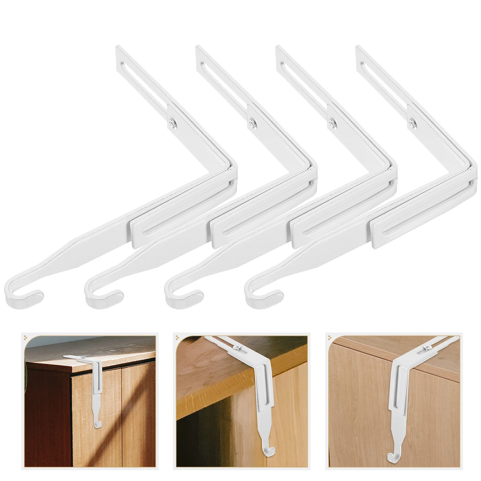 4 Pcs over Door Hanger Cabinet Hooks for Coat Hangers Metal Hanging Adjustable Rack
4 Pcs over Door Hanger Cabinet Hooks for Coat Hangers Metal Hanging Adjustable Rack