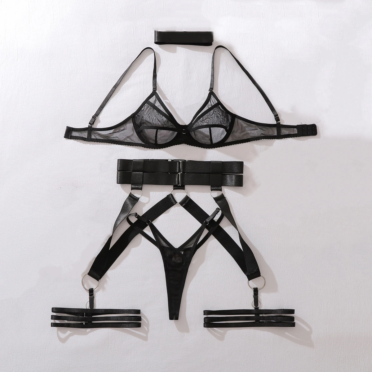French Style See Through Mesh Hollow Out Lingerie Women's Gathering Underwear with Steel Ring Female Sexy Slim Shaping Split Set
French Style See Through Mesh Hollow Out Lingerie Women's Gathering Underwear with Steel Ring Female Sexy Slim Shaping Split Set