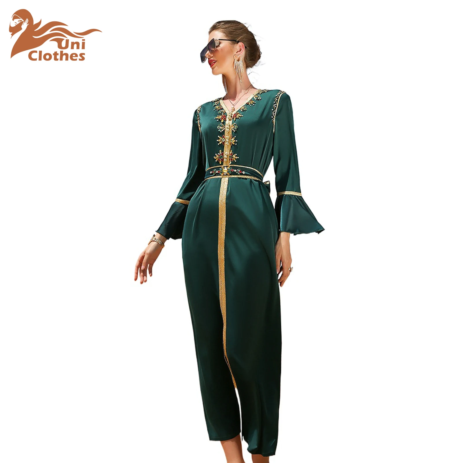 UNI Muslim's Dress Ramadan Kabaya Abaya for Women Abayas Femme Holiday Dress Robe Jellabiya Jalabiya Eid Dresses
UNI Muslim's Dress Ramadan Kabaya Abaya for Women Abayas Femme Holiday Dress Robe Jellabiya Jalabiya Eid Dresses
