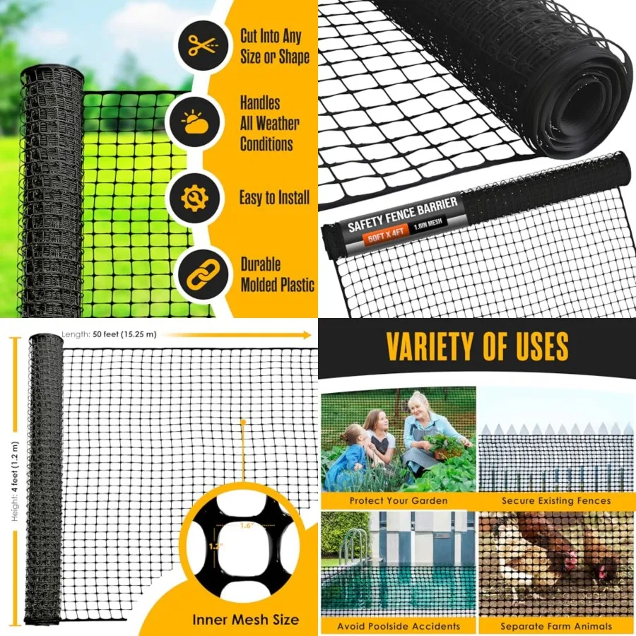 Plastic Fence, Plastic Mesh Fence, Mesh Fencing, Deer Netting, Cat Netting, Temporary, Balcony, Pets, Garden, Chicken, Poultry,
Plastic Fence, Plastic Mesh Fence, Mesh Fencing, Deer Netting, Cat Netting, Temporary, Balcony, Pets, Garden, Chicken, Poultry,