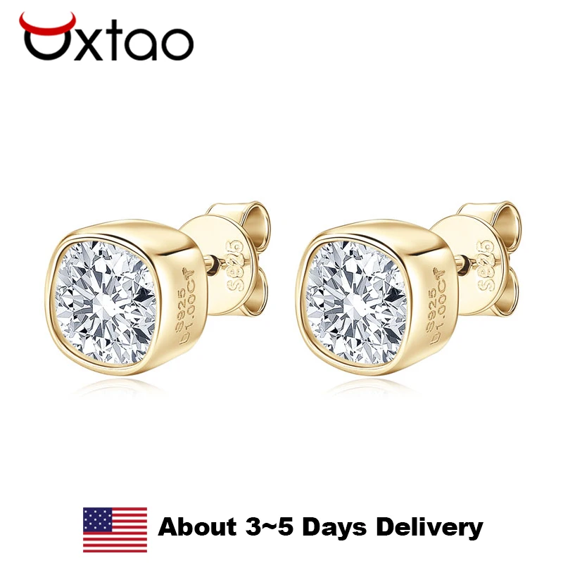 OXTAO Moissanite Stud Earrings 925 Sterling Silver D Color Moissanite Square Earrings for Men Women Certified Jewelry 6x6mm 1CT
OXTAO Moissanite Stud Earrings 925 Sterling Silver D Color Moissanite Square Earrings for Men Women Certified Jewelry 6x6mm 1CT