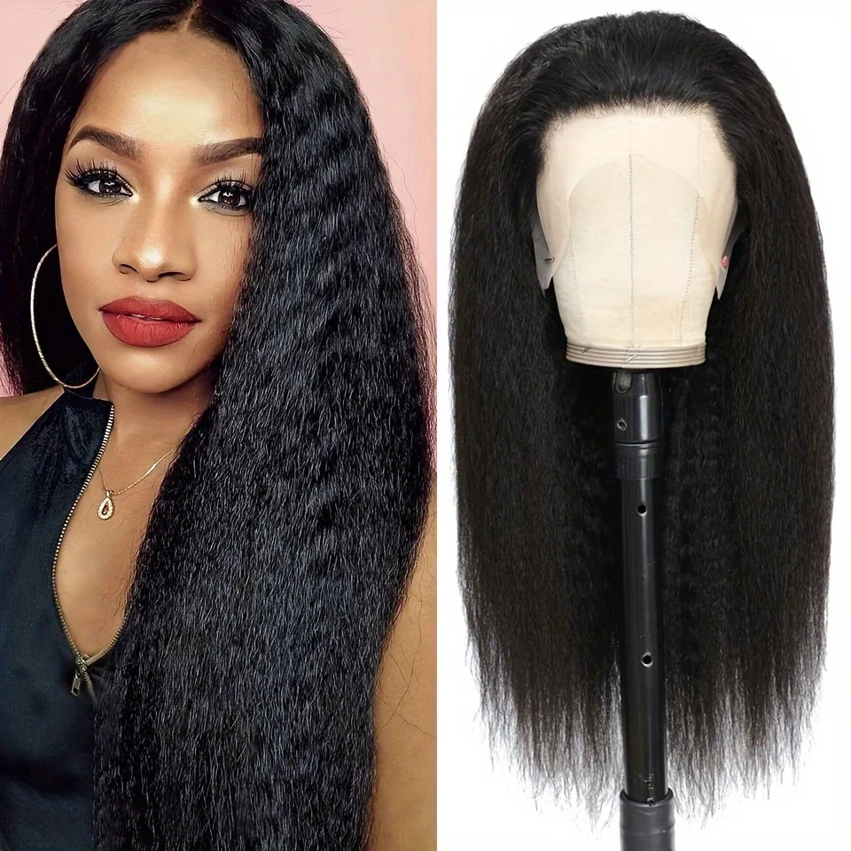 Kinky Straight Wig 13x6 Lace Front Wig 100% Human Hair Wig Brazilian Pre Plucked 13x6 Yaki Hair Wigs For Women 180% Density
Kinky Straight Wig 13x6 Lace Front Wig 100% Human Hair Wig Brazilian Pre Plucked 13x6 Yaki Hair Wigs For Women 180% Density