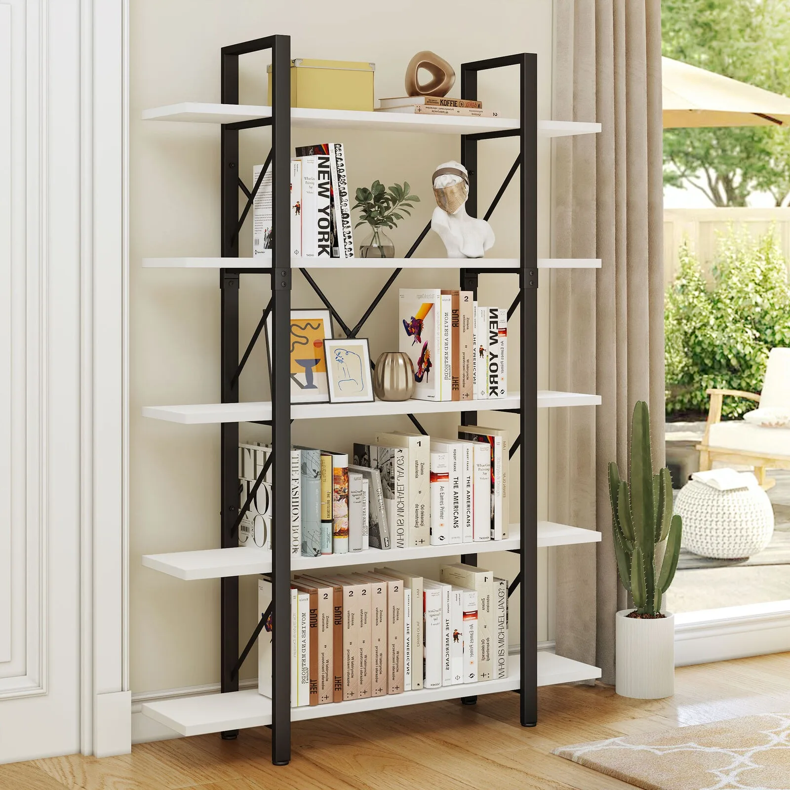 71" Tall Industrial Bookshelf Rustic Wood Bookcase Wide Display Storage Shelves United States
71" Tall Industrial Bookshelf Rustic Wood Bookcase Wide Display Storage Shelves United States