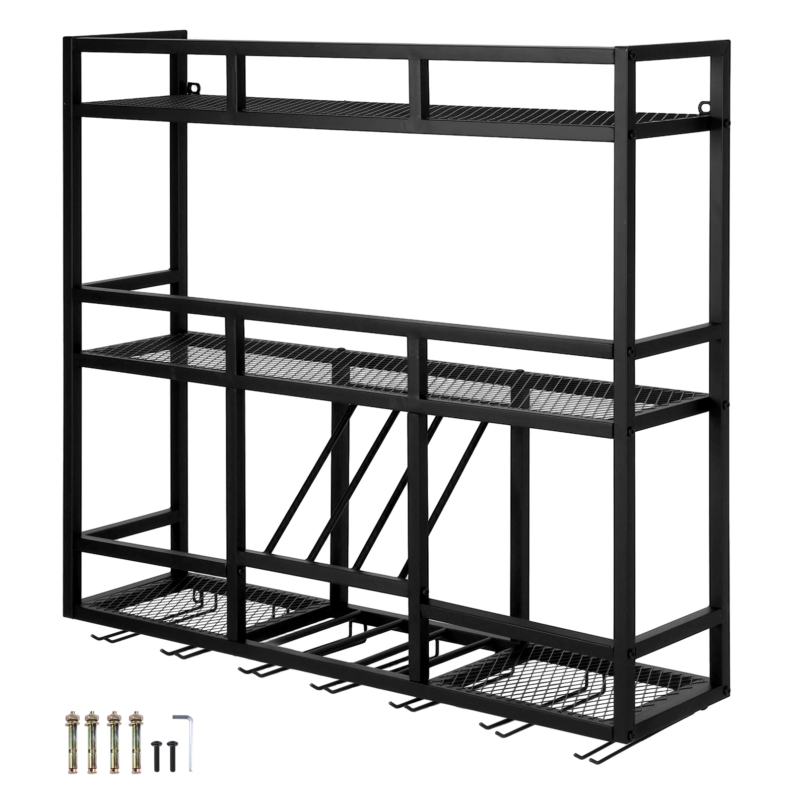 3 Tiers Wall Mounted Wine Rack with Glass Holder Metal Floating Hanging Liquor Storage Organizer for Kitchen Living Room Home
3 Tiers Wall Mounted Wine Rack with Glass Holder Metal Floating Hanging Liquor Storage Organizer for Kitchen Living Room Home