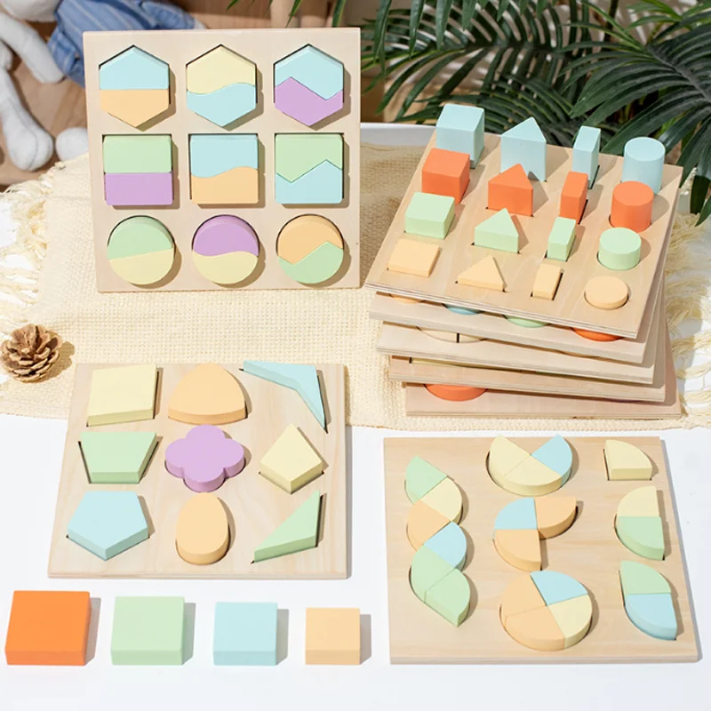 Wooden Geometric Shapes Montessori Puzzle Sorting Math Bricks Preschool Learning Educational Game Toodler Toys for Children
Wooden Geometric Shapes Montessori Puzzle Sorting Math Bricks Preschool Learning Educational Game Toodler Toys for Children