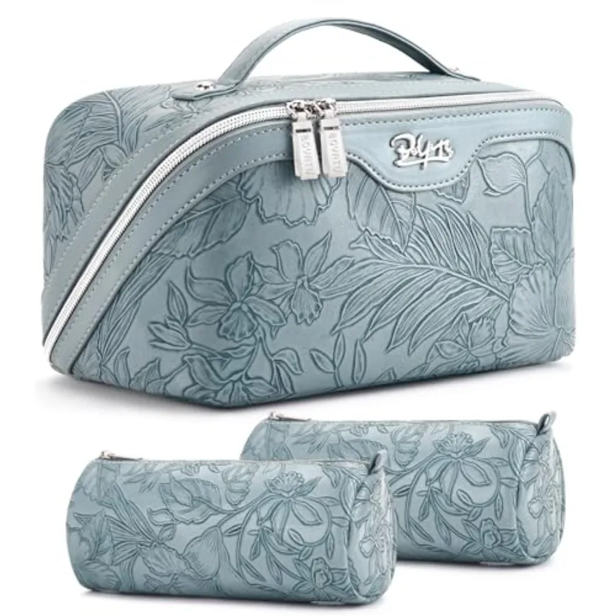 Travel Makeup Bags Cosmetic Organizer Bag: 3 Pcs Set Large Capacity Floral Make up Bag with Compartments - Waterproof Leather T
Travel Makeup Bags Cosmetic Organizer Bag: 3 Pcs Set Large Capacity Floral Make up Bag with Compartments - Waterproof Leather T