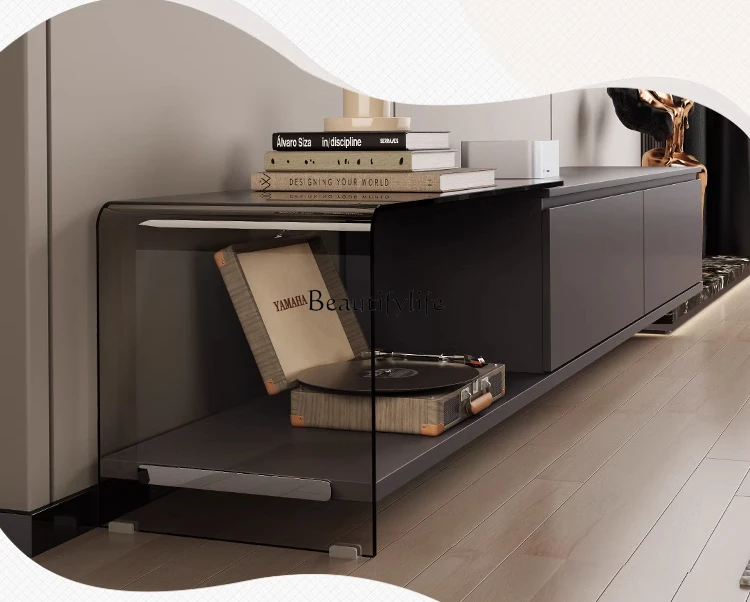 Minimalist telescopic rock slab TV cabinet floor-to-ceiling video glass floor cabinet
Minimalist telescopic rock slab TV cabinet floor-to-ceiling video glass floor cabinet
