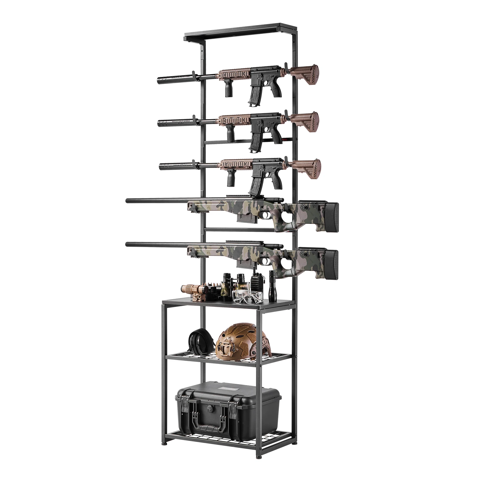SucceBuy Gun Rack Floor Standing Indoor Rifle Shotgun Rack Stand with Storage Shelf for Wall Mount Gun Display Stand for Garage
SucceBuy Gun Rack Floor Standing Indoor Rifle Shotgun Rack Stand with Storage Shelf for Wall Mount Gun Display Stand for Garage