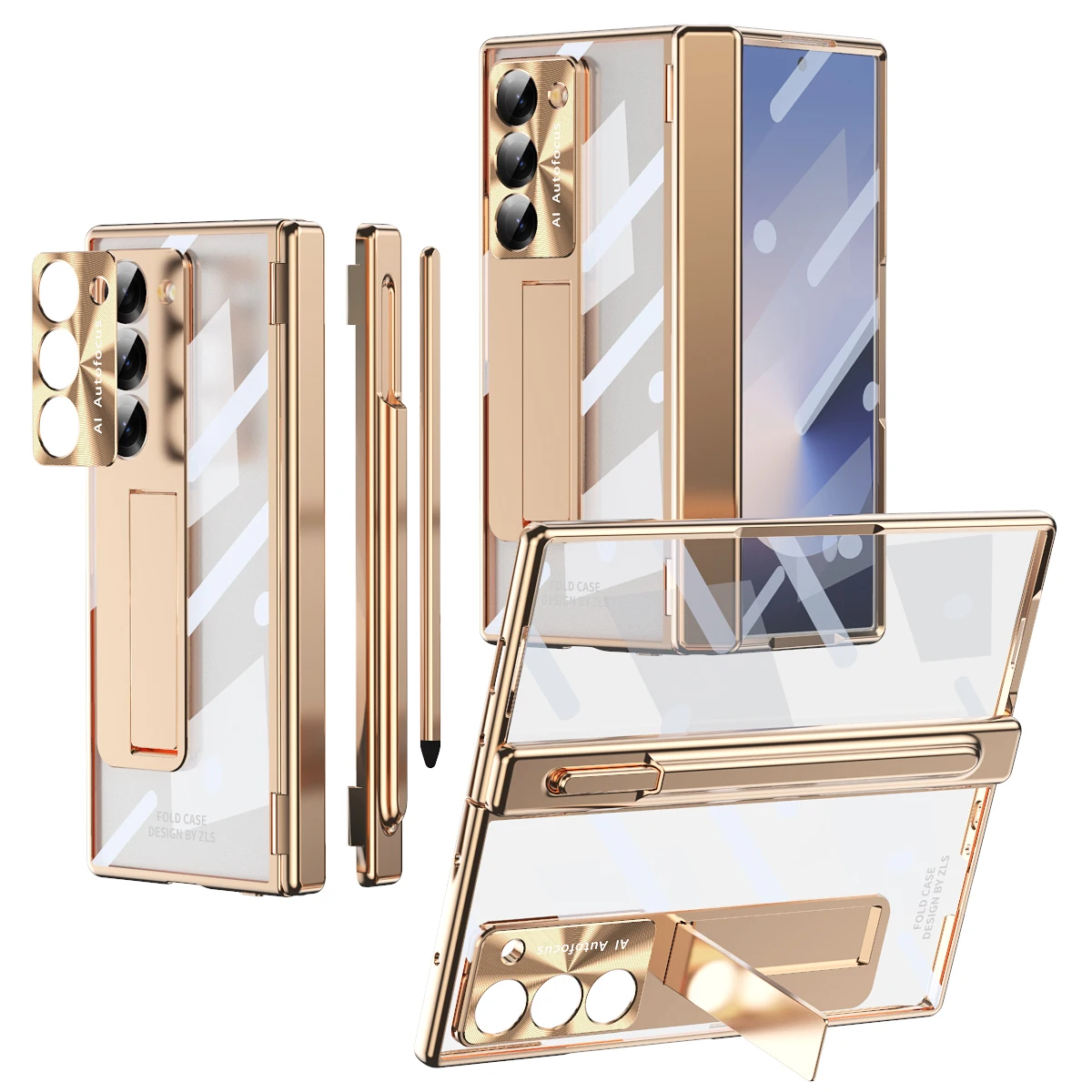 Double Hinge Lens Protection Pen Slot & Stylus Tempered Glass Hidden Stand Shockproof Cover for Samsung Z Fold 7 6 5 4 3
Double Hinge Lens Protection Pen Slot & Stylus Tempered Glass Hidden Stand Shockproof Cover for Samsung Z Fold 7 6 5 4 3