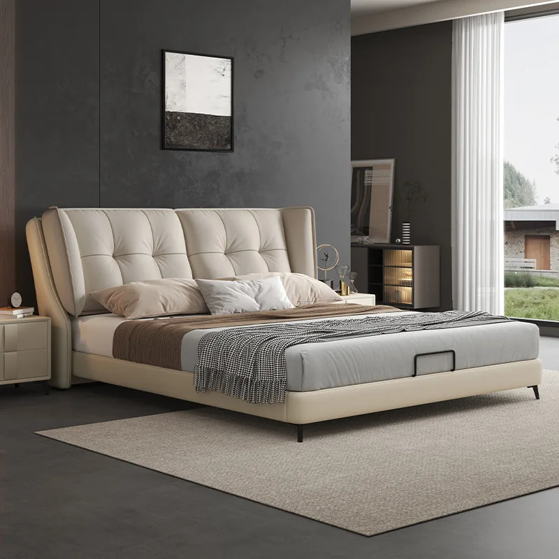 *Contemporary Solid Wood Oak Leather Frame with Simple Headboard Soft Wooden Leather for Home Hotel Furniture
*Contemporary Solid Wood Oak Leather Frame with Simple Headboard Soft Wooden Leather for Home Hotel Furniture