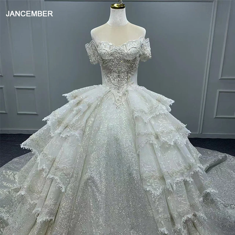 First-rate Luxury Bride Dresses Wedding Organza With Embroidery Ball Gown Off the Shoulder Short Sleeves MN210 Tiered Sequined
First-rate Luxury Bride Dresses Wedding Organza With Embroidery Ball Gown Off the Shoulder Short Sleeves MN210 Tiered Sequined