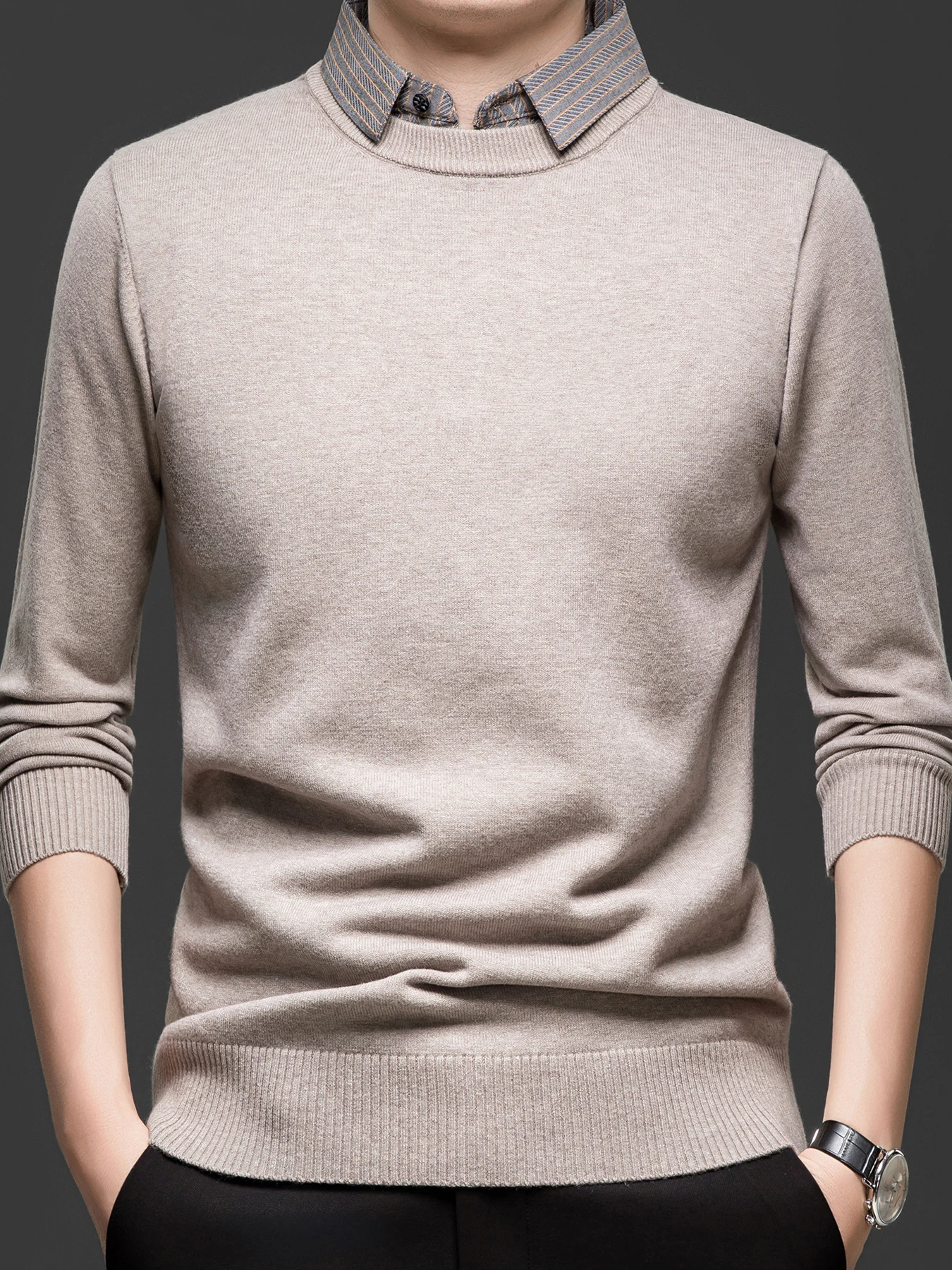 Men's Long Sleeve Crew Neck Knitwear with Polo Collar Design Spring Autumn Wool Blend Comfortable Warm Casual Sports Wear
Men's Long Sleeve Crew Neck Knitwear with Polo Collar Design Spring Autumn Wool Blend Comfortable Warm Casual Sports Wear