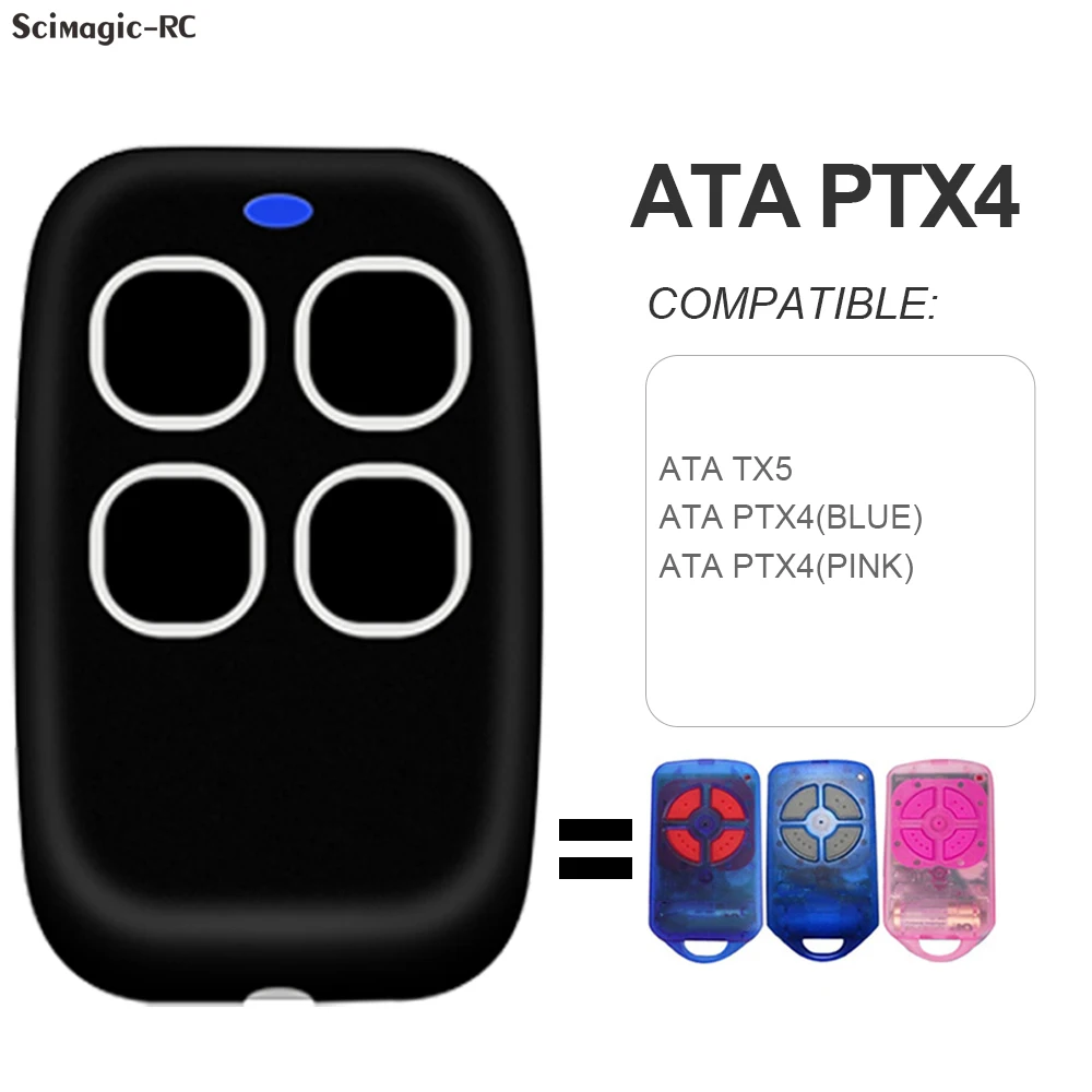 ATA PTX4 SecuraCode Garage Door Remote Control 433.92MHz Rolling Code Programming ATA PTX-4 Remote Control Garage Door Opener