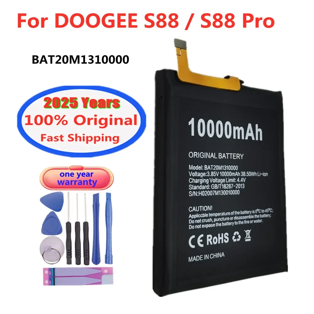 2025 Years BAT20M1310000 Original Battery For DOOGEE S88 Pro /S88 Plus Phone Batteries 10000mAh + Free Tools
2025 Years BAT20M1310000 Original Battery For DOOGEE S88 Pro /S88 Plus Phone Batteries 10000mAh + Free Tools