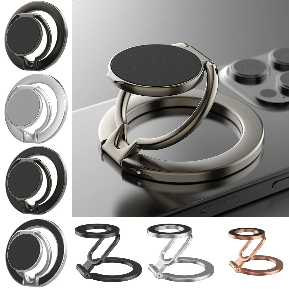 2025 Double-Sided For MagSafe Phone Holder for iPhone 17/15/16 Foldable 360° Rotating Stand Strong Magnet & Finger Grip Suppor
2025 Double-Sided For MagSafe Phone Holder for iPhone 17/15/16 Foldable 360° Rotating Stand Strong Magnet & Finger Grip Suppor