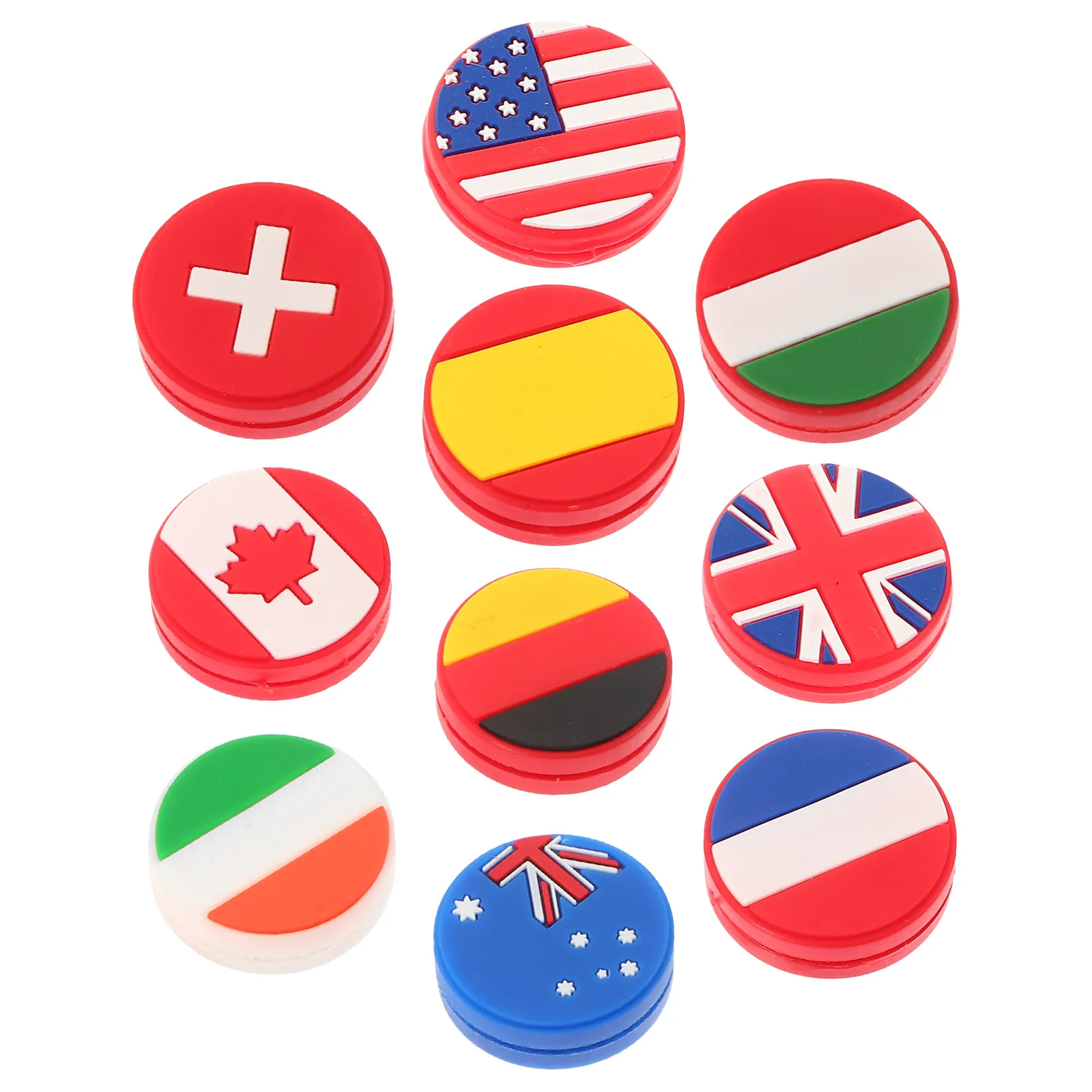 10Pcs Silicone Tennis Racket Dampeners Round Flag Design Vibration Absorbers for Stability Comfort Control Universal Fit All
10Pcs Silicone Tennis Racket Dampeners Round Flag Design Vibration Absorbers for Stability Comfort Control Universal Fit All