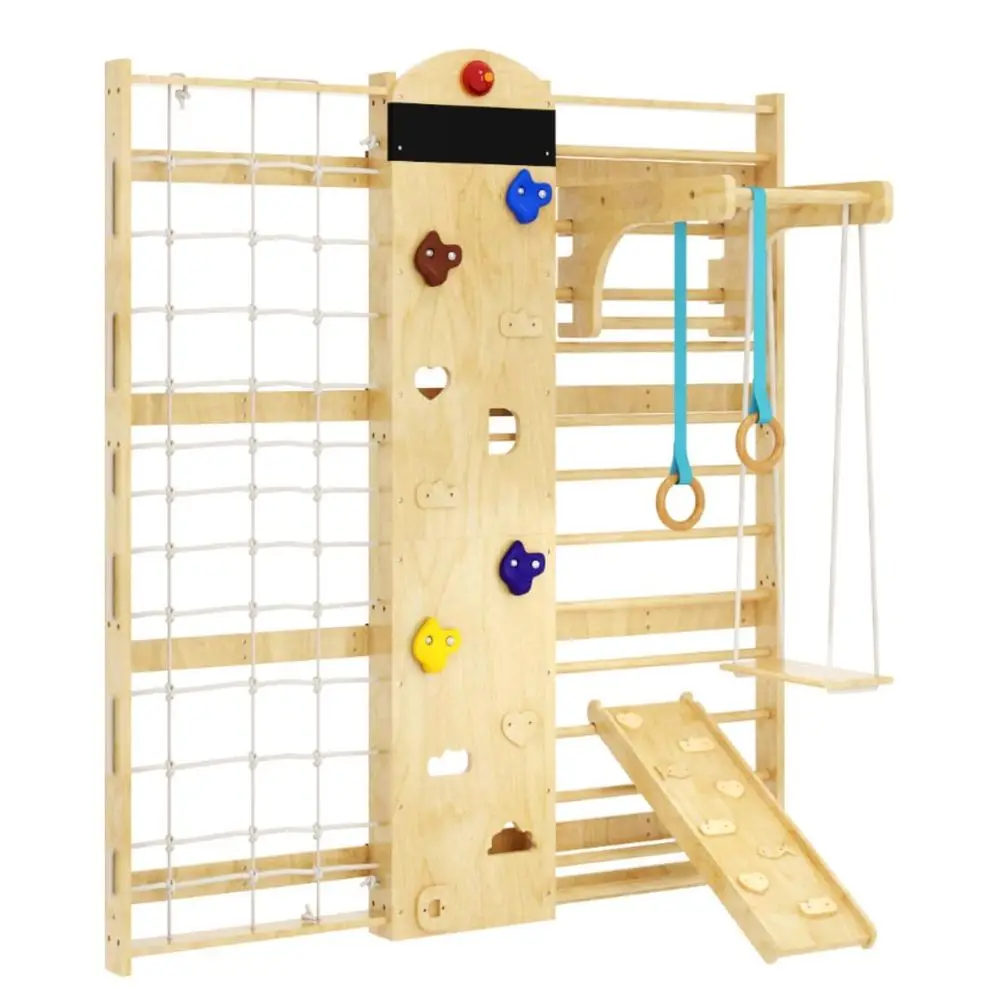 Climbing Wall, 10in1 Swedish Ladder, Indoor Playground for Kids and Adults, Rock Climbing Wall, Wooden Swing Sets, Gymnastic Ri
Climbing Wall, 10in1 Swedish Ladder, Indoor Playground for Kids and Adults, Rock Climbing Wall, Wooden Swing Sets, Gymnastic Ri