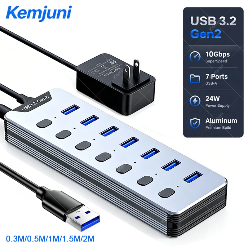 USB 3.2 GEN 2 Hub 7 Port Hub Cable 10GBPS 0.3M0.5M1M2M USB Long Cable for Laptop PC Computer Notebook
USB 3.2 GEN 2 Hub 7 Port Hub Cable 10GBPS 0.3M0.5M1M2M USB Long Cable for Laptop PC Computer Notebook