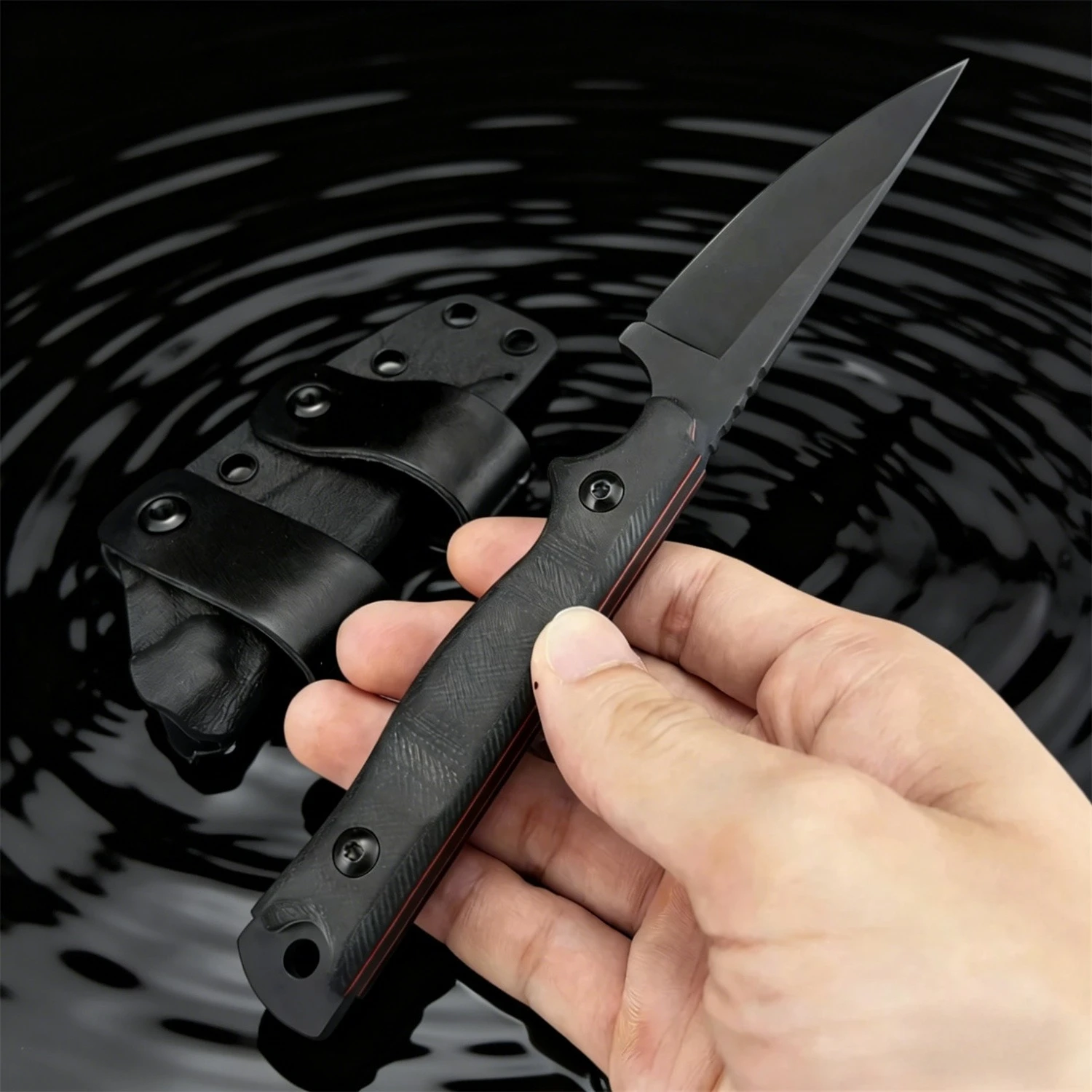 Outdoor Fixed Blade Knife, High Hardness 8Cr13Mov Steel Blade, G10 Handle, Multipurpose Tool for Hiking, Camping & Fishing
Outdoor Fixed Blade Knife, High Hardness 8Cr13Mov Steel Blade, G10 Handle, Multipurpose Tool for Hiking, Camping & Fishing