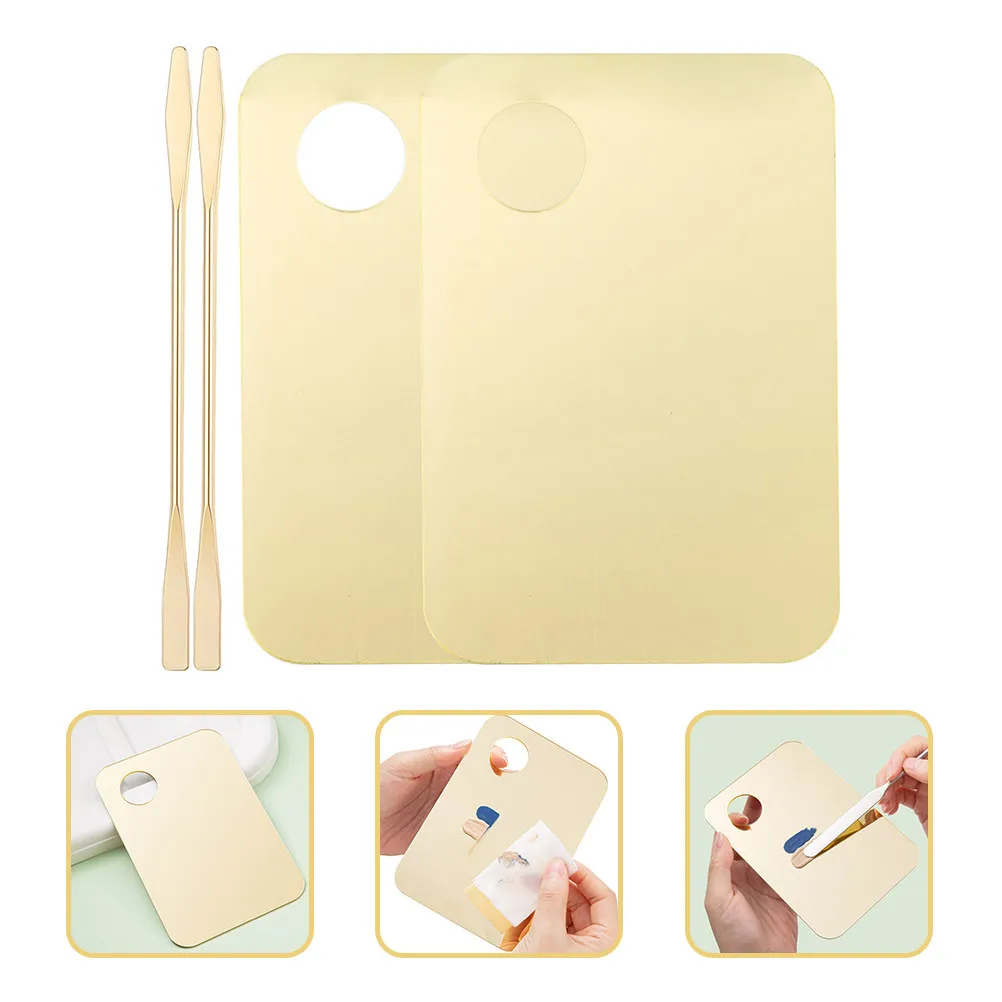 Набор из 2 легких акриловых палитр для смешивания макияжа и шпателей для нанесения тонального крема, пигментов, а также инструментов для нейл-арта
Набор из 2 легких акриловых палитр для смешивания макияжа и шпателей для нанесения тонального крема, пигментов, а также инструментов для нейл-арта