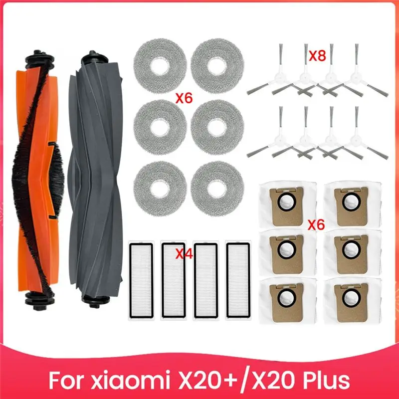 Новые аксессуары A59P для робота-пылесоса Xiaomi X20+ / X20 Plus: мешки для пыли, салфетки для влажной уборки, основные и боковые щетки, HEPA-фильтры, запасные части.
Новые аксессуары A59P для робота-пылесоса Xiaomi X20+ / X20 Plus: мешки для пыли, салфетки для влажной уборки, основные и боковые щетки, HEPA-фильтры, запасные части.