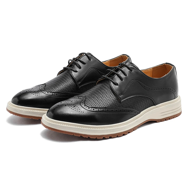 Men Thick Sole Business Brogue Derby Shoes High End British Style Lace Up Casual Leather Oxfords Formal Office Wedding Sneakers
Men Thick Sole Business Brogue Derby Shoes High End British Style Lace Up Casual Leather Oxfords Formal Office Wedding Sneakers
