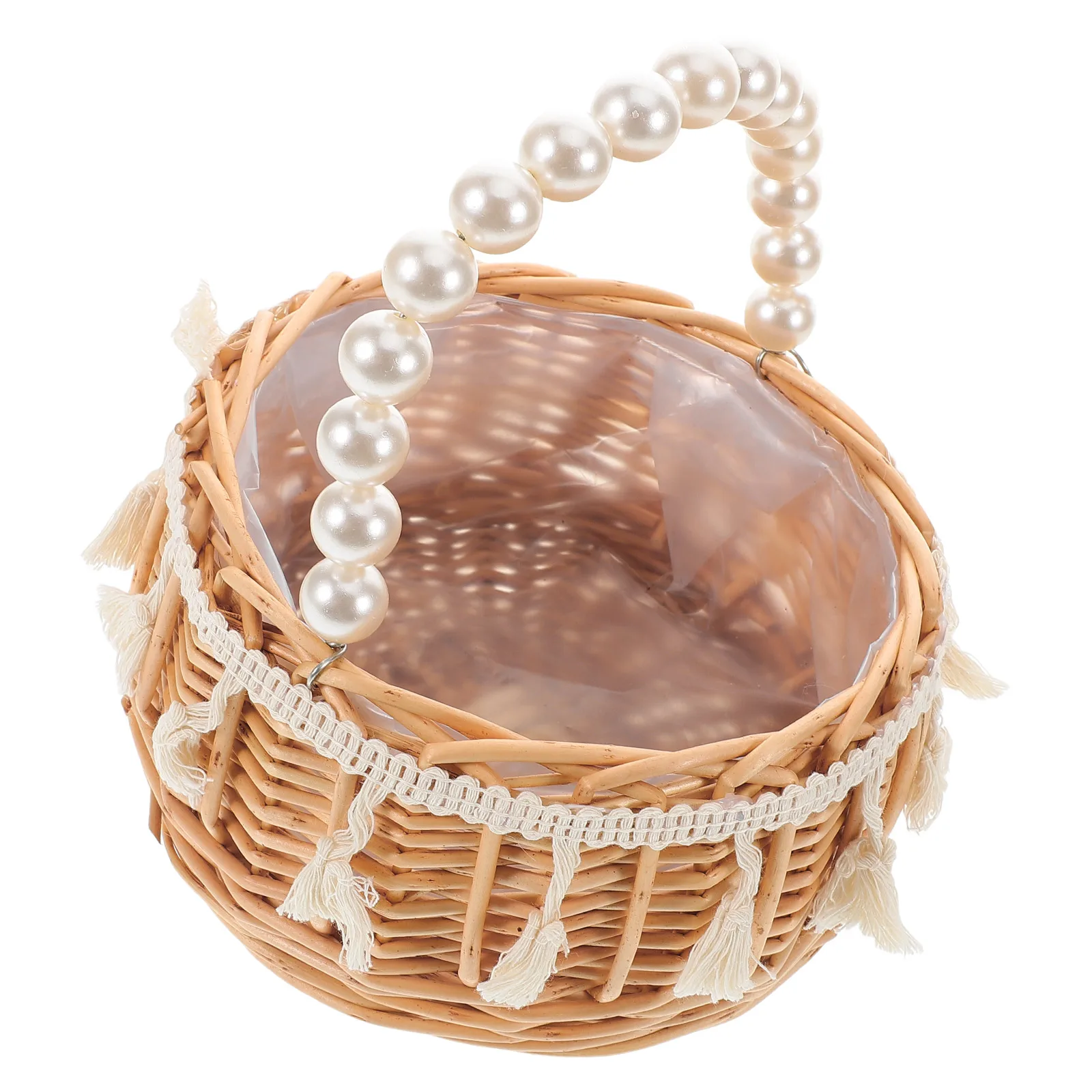 Portable Flower Basket Wedding Party Decoration Mini Small Pearl Easter Storage Woven with Handle Picnic Bride
Portable Flower Basket Wedding Party Decoration Mini Small Pearl Easter Storage Woven with Handle Picnic Bride