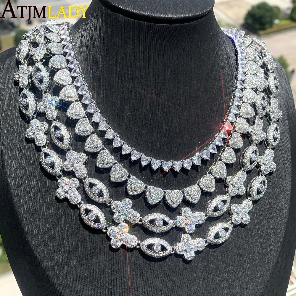 2024 New Arrived Lucky Evil Eye Cross Necklaces Micro Paved Iced Out Bling CZ Charm Link Choker Hip Hop Jewelry for Men Boy
2024 New Arrived Lucky Evil Eye Cross Necklaces Micro Paved Iced Out Bling CZ Charm Link Choker Hip Hop Jewelry for Men Boy
