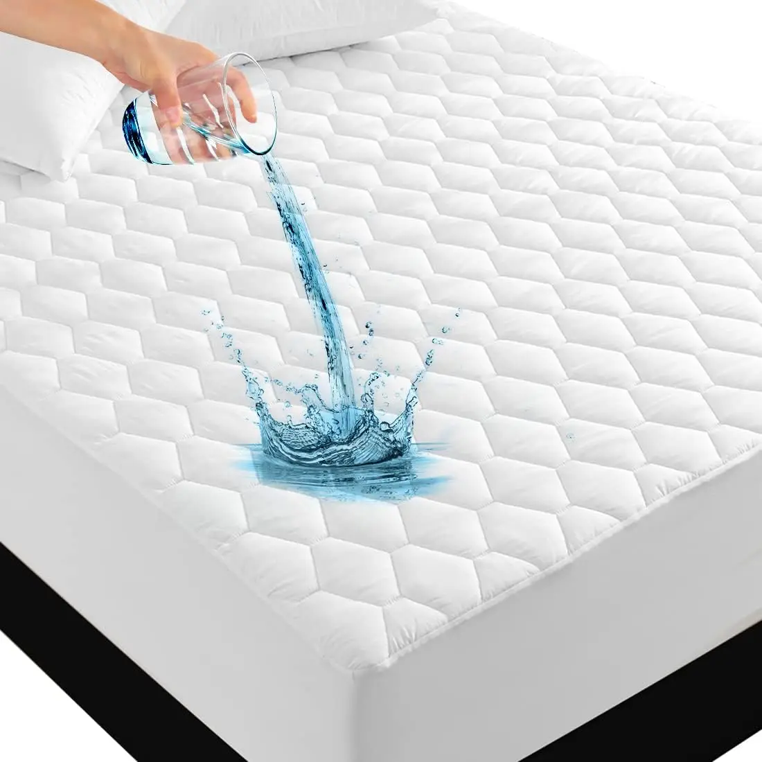 Cal King Mattr Protector Waterproof, Deep Pocket Mattr Pad Cover Up To 18 Hes, Quilted Fitted Hollow Cotton Filling Breathable
Cal King Mattr Protector Waterproof, Deep Pocket Mattr Pad Cover Up To 18 Hes, Quilted Fitted Hollow Cotton Filling Breathable
