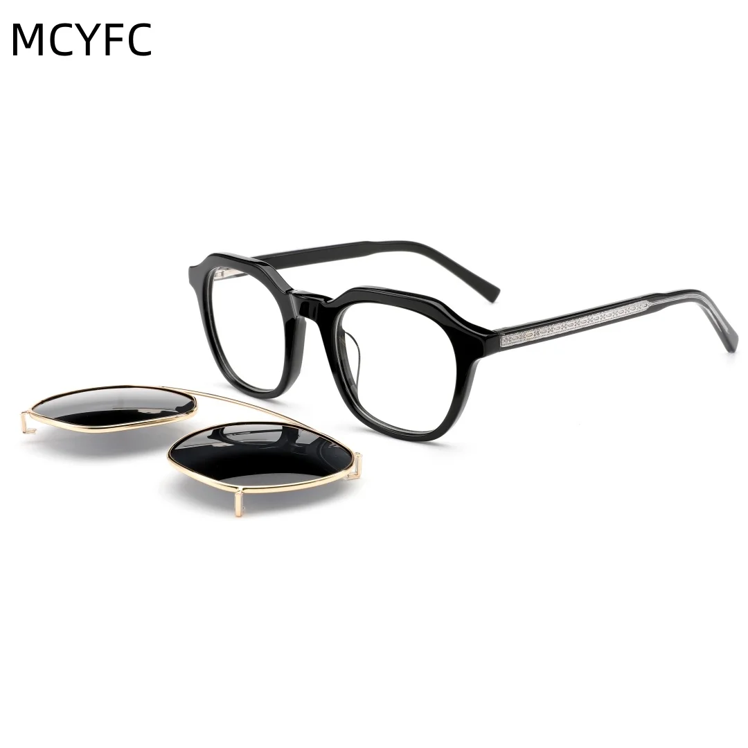MCYFC Quality Acetate square Sunglasses Men Women 2 In 1 Clip On Glasses Optical Prescription Eyewear Frames
MCYFC Quality Acetate square Sunglasses Men Women 2 In 1 Clip On Glasses Optical Prescription Eyewear Frames