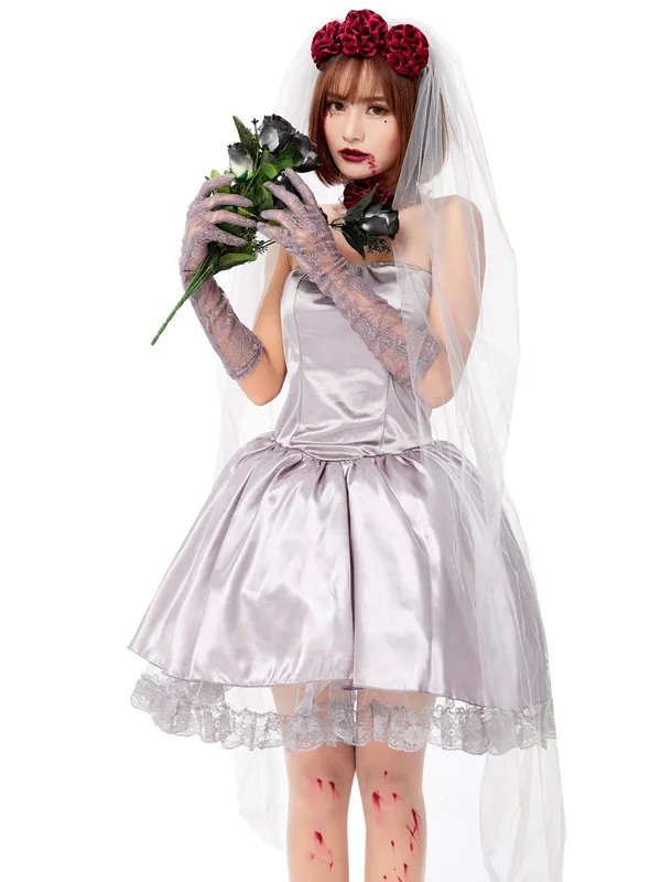 Halloween Adult Cosplay Ghost Bride Costume Women's Ethnic Stage Wear Traditional Chinese Clothing
Halloween Adult Cosplay Ghost Bride Costume Women's Ethnic Stage Wear Traditional Chinese Clothing