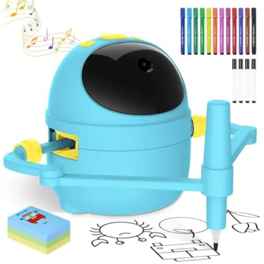 Drawing Robot for with Card-Sensing Camera 150 Learning Cards and 17 Colored Pens Smart Painting Art Machine with Voice Guide f
Drawing Robot for with Card-Sensing Camera 150 Learning Cards and 17 Colored Pens Smart Painting Art Machine with Voice Guide f