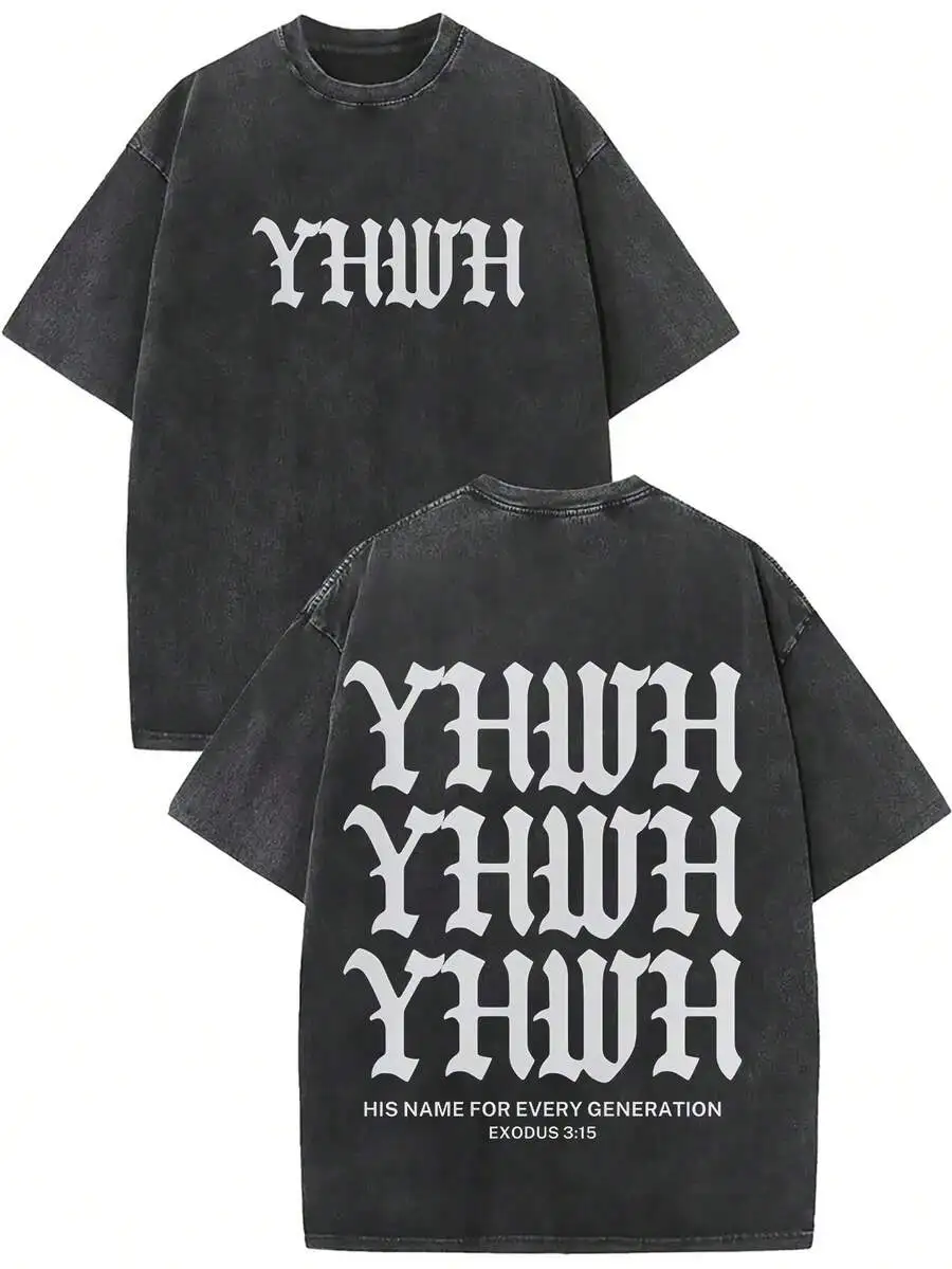 Washed Vintage Yahweh Print Cotton T-Shirt Men Short Sleeve Round Neck Casual Streetwear
Washed Vintage Yahweh Print Cotton T-Shirt Men Short Sleeve Round Neck Casual Streetwear