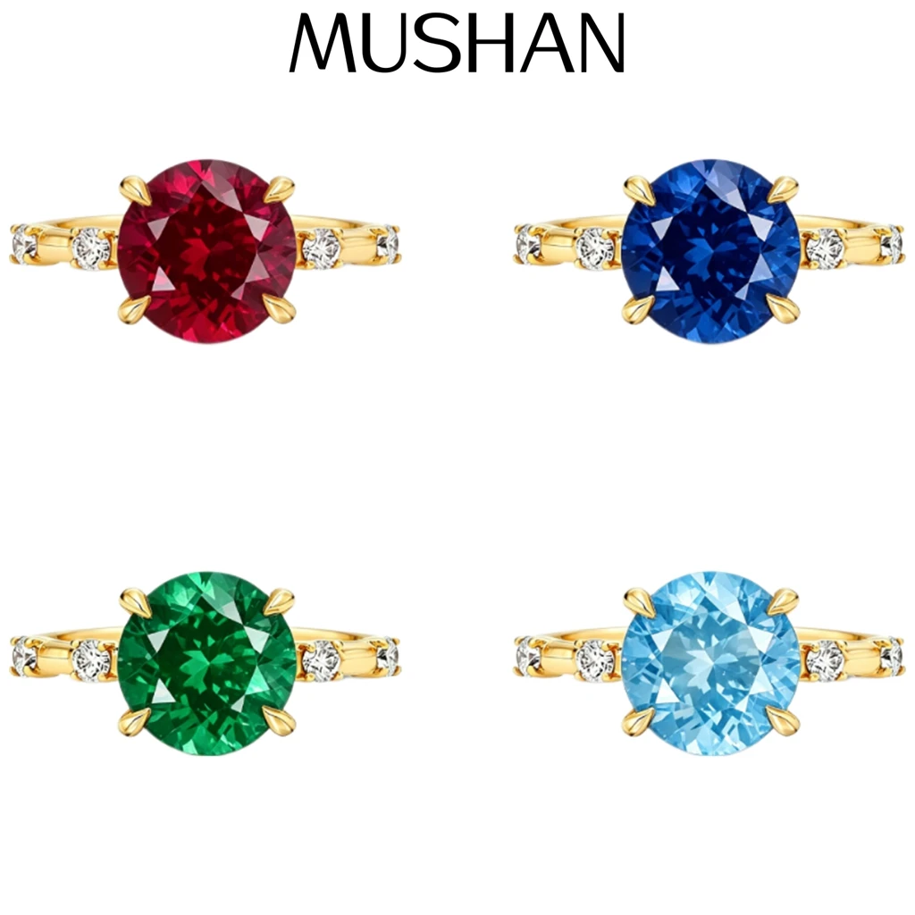 MUSHAN Custom Jewelry 925 Sterling Silver Ring Lab Red Sapphire Radiant Vintage Ring for Women 18K Gold Plated Fashion Rings
MUSHAN Custom Jewelry 925 Sterling Silver Ring Lab Red Sapphire Radiant Vintage Ring for Women 18K Gold Plated Fashion Rings