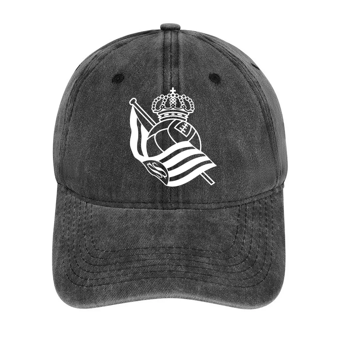 Another stylized graphic of a crown and football flag similar to the third one Washed Baseball Cap
Another stylized graphic of a crown and football flag similar to the third one Washed Baseball Cap