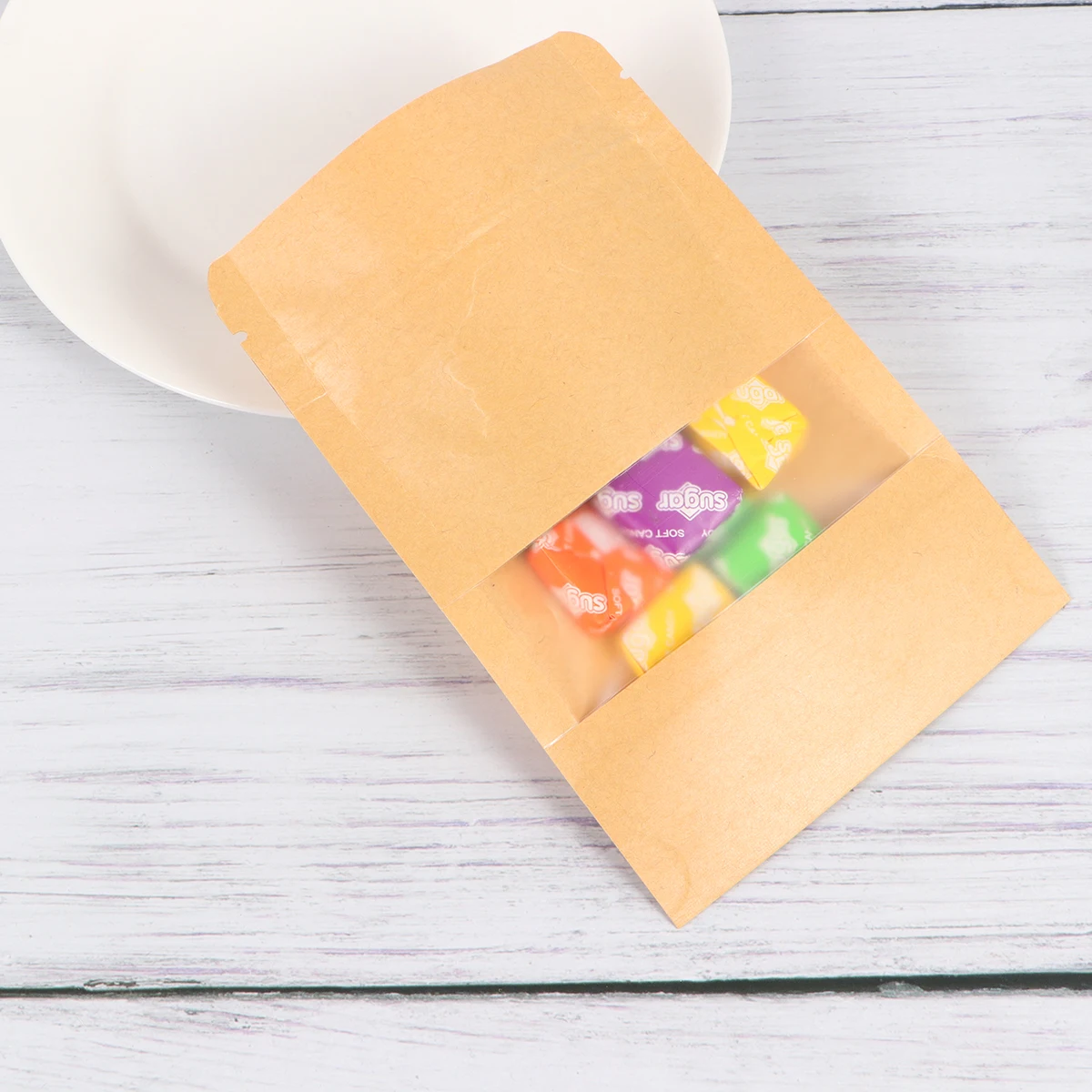 50 Pcs Adhesive Kraft Paper Bags Reusable Storage Party Favor Supplies Storage Kraft Bags Gift Sweets Bag Solid Color
50 Pcs Adhesive Kraft Paper Bags Reusable Storage Party Favor Supplies Storage Kraft Bags Gift Sweets Bag Solid Color